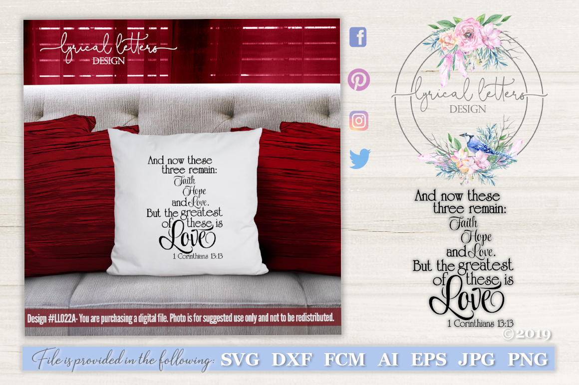 The Greatest Of These Is Love 1 Corinthians 13 Svg Dxf Ll022 13464 Cut Files Design Bundles