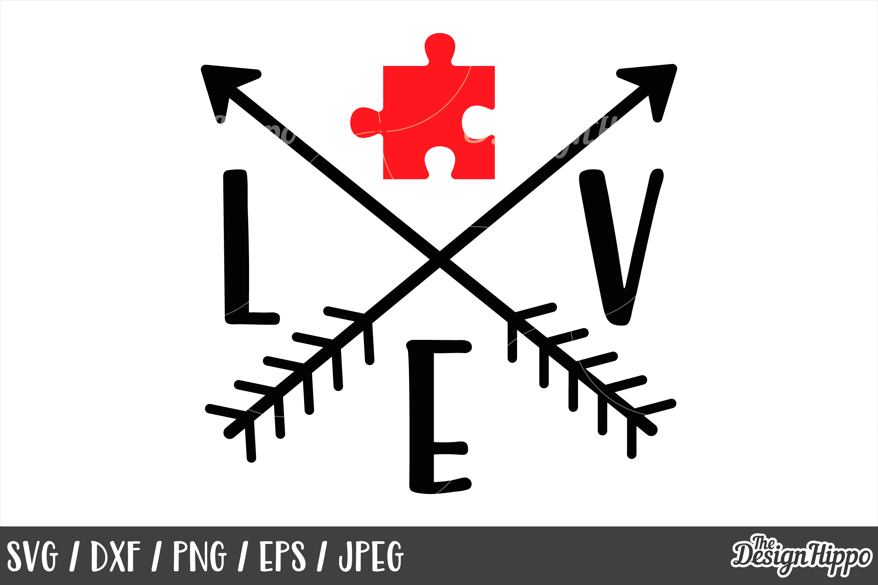 Download Autism Awareness, Love, Puzzle Piece, Arrows, SVG DXF PNG