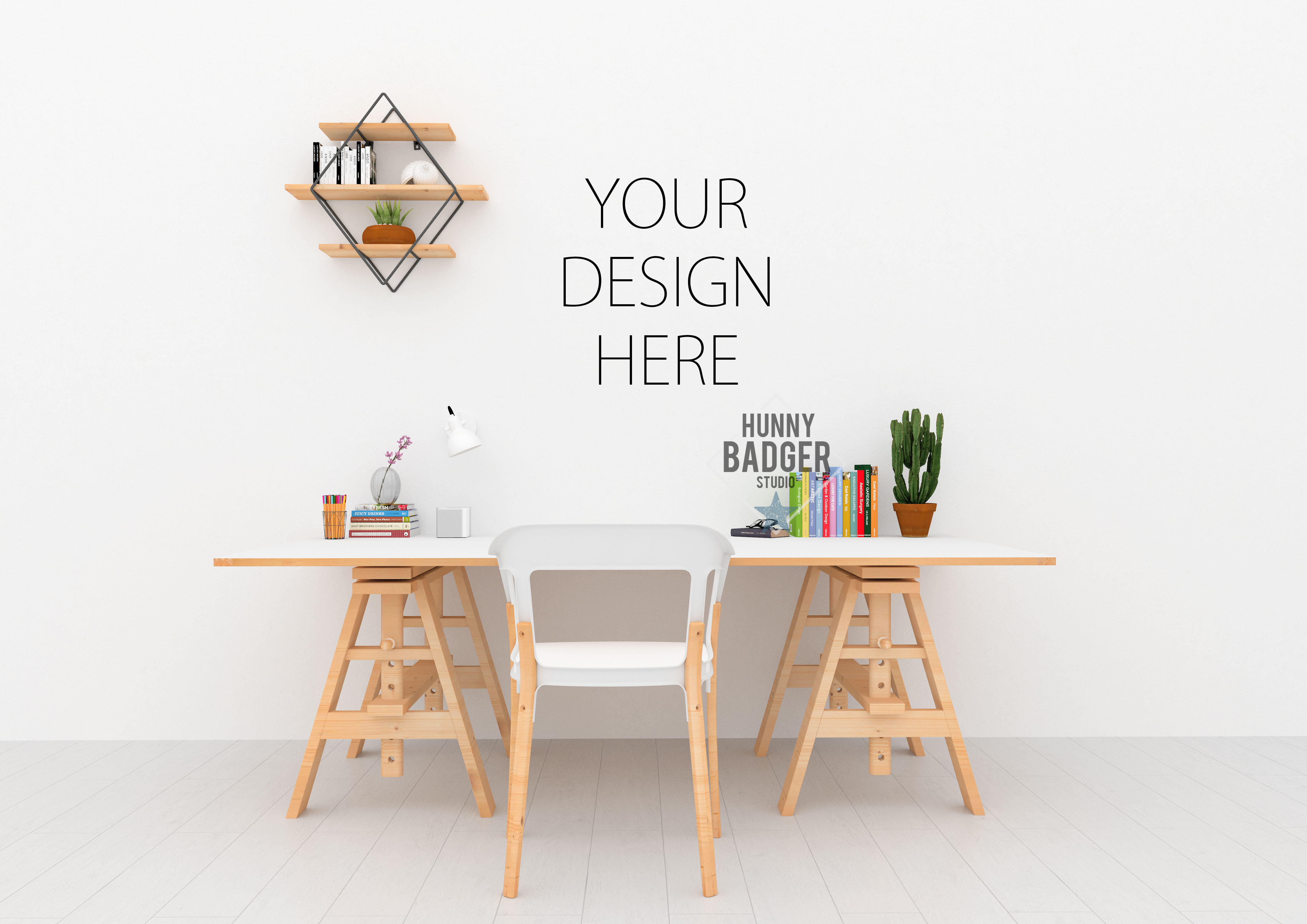 Download Desk mockup - wall art mock up