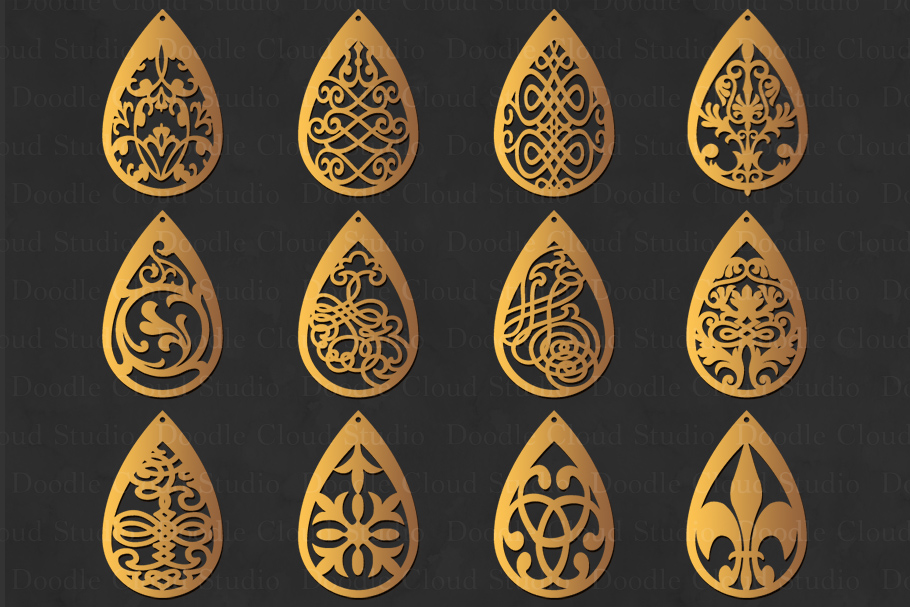 Earring svg, Earring Templates , Jewelry, Pendant SVG ...