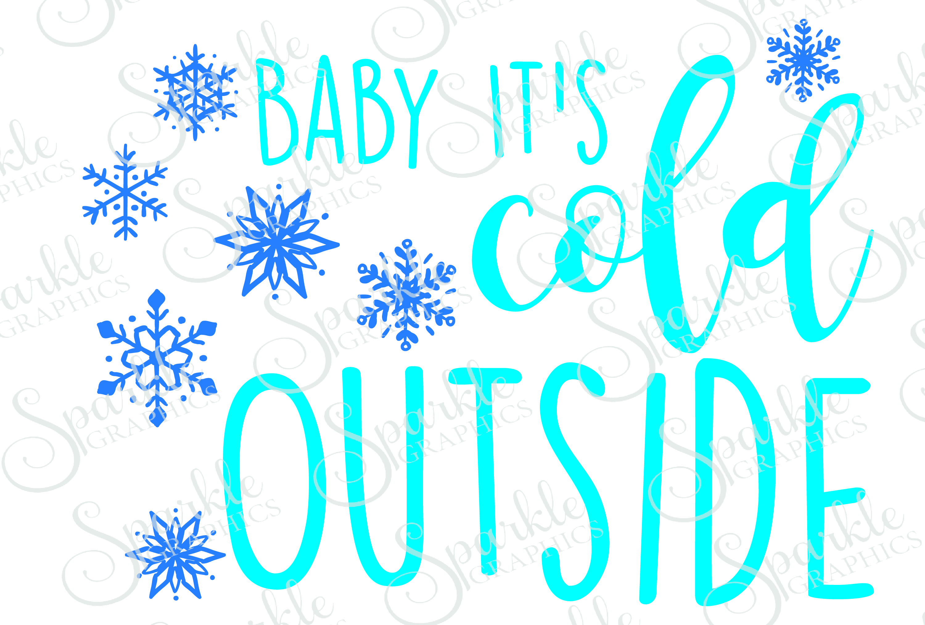 Download Baby It's Cold Outside File Set | SVG, EPS, DXF, PNG
