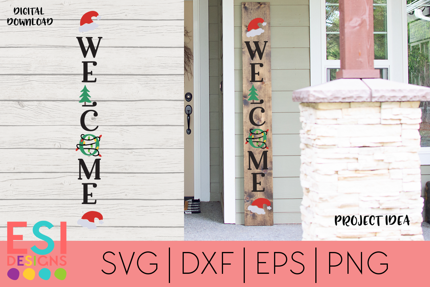 Download Christmas Porch Sign SVG| Welcome Sign | Wood Sign