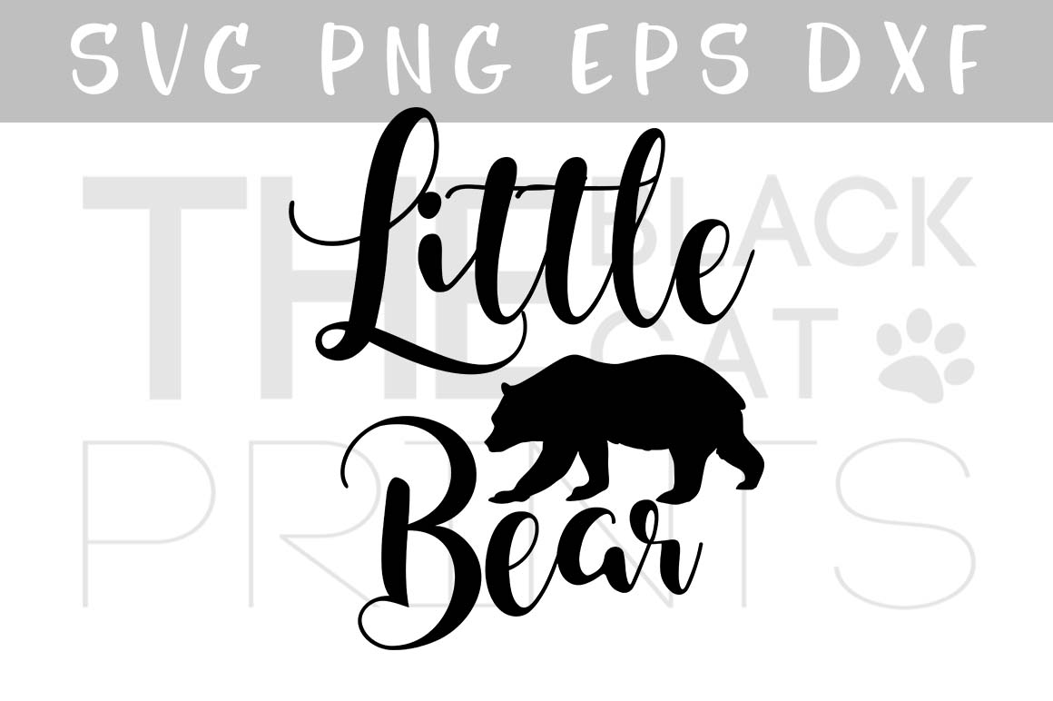 Download Little bear SVG DXF PNG EPS by TheBlack | Design Bundles