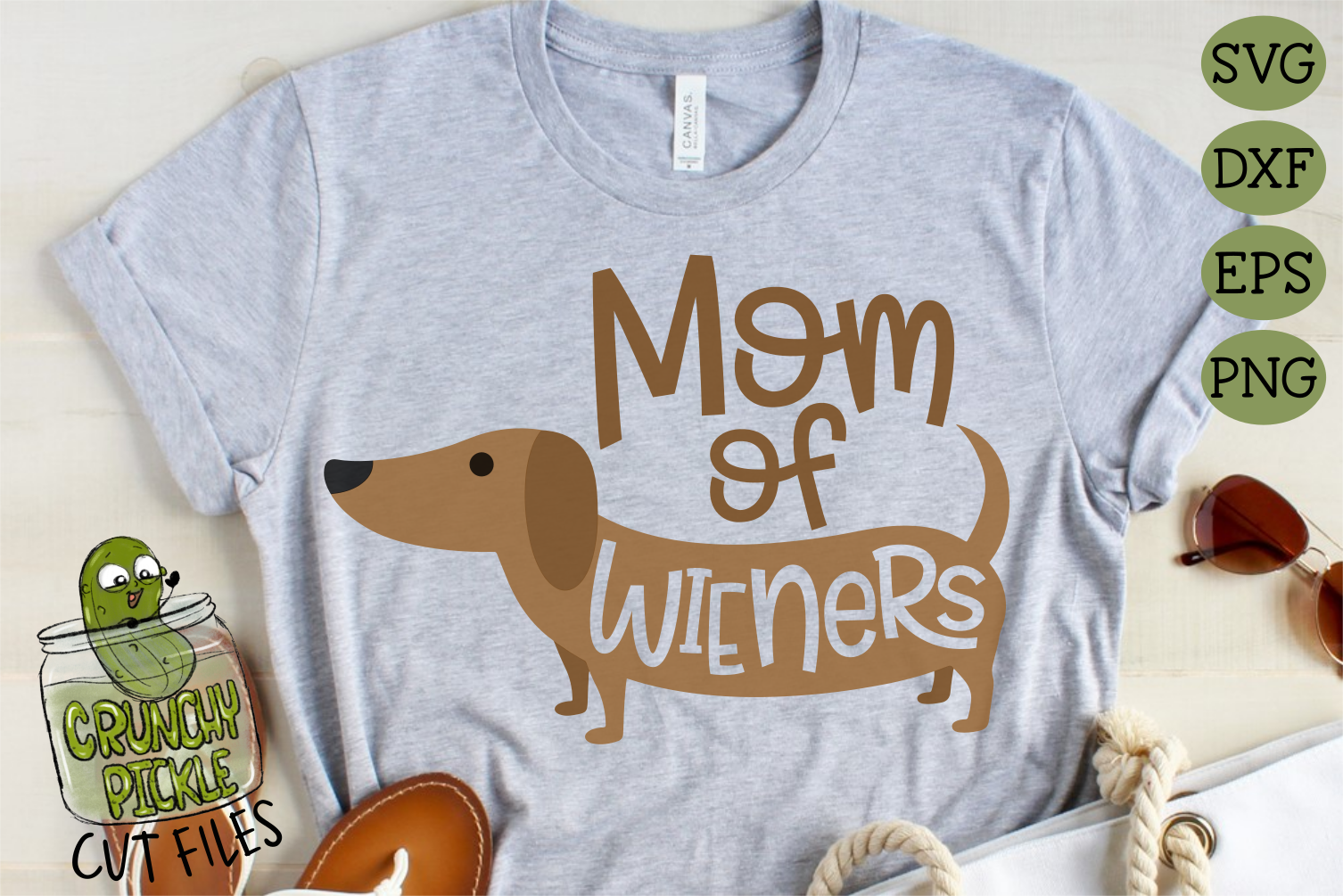 Download Mom of a Wiener Dog Mom SVG Cut File - Dachshund / Doxie (144910) | Cut Files | Design Bundles