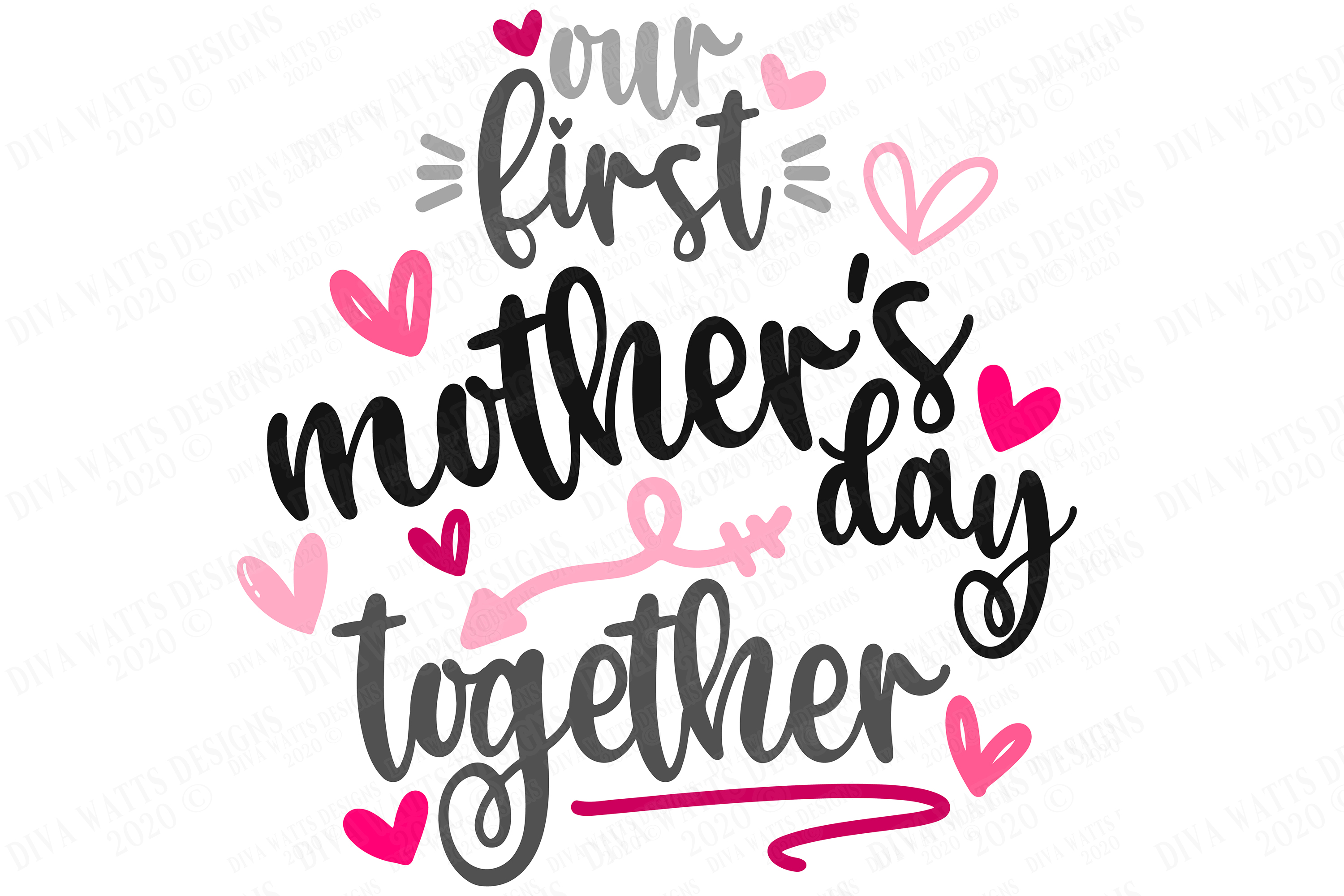 Download Our First Mother's Day Together - Matching Shirts SVG DXF AI