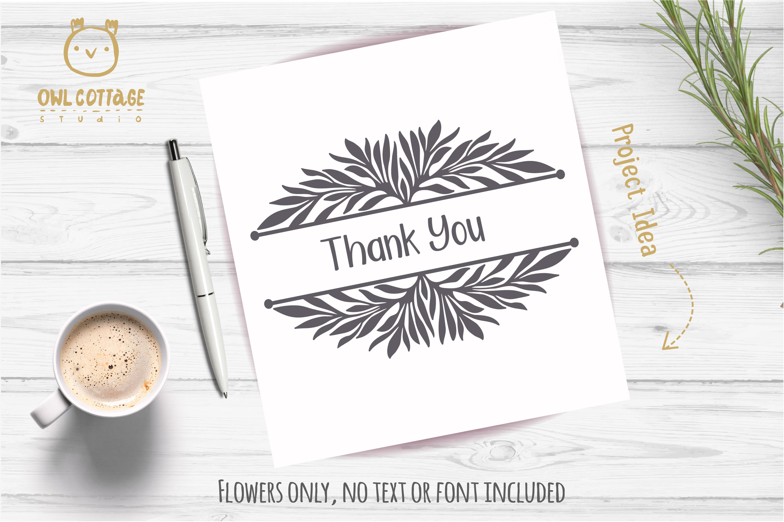 Download Laurel Leaf Split Border SVG, Floral Monogram, Wedding ...