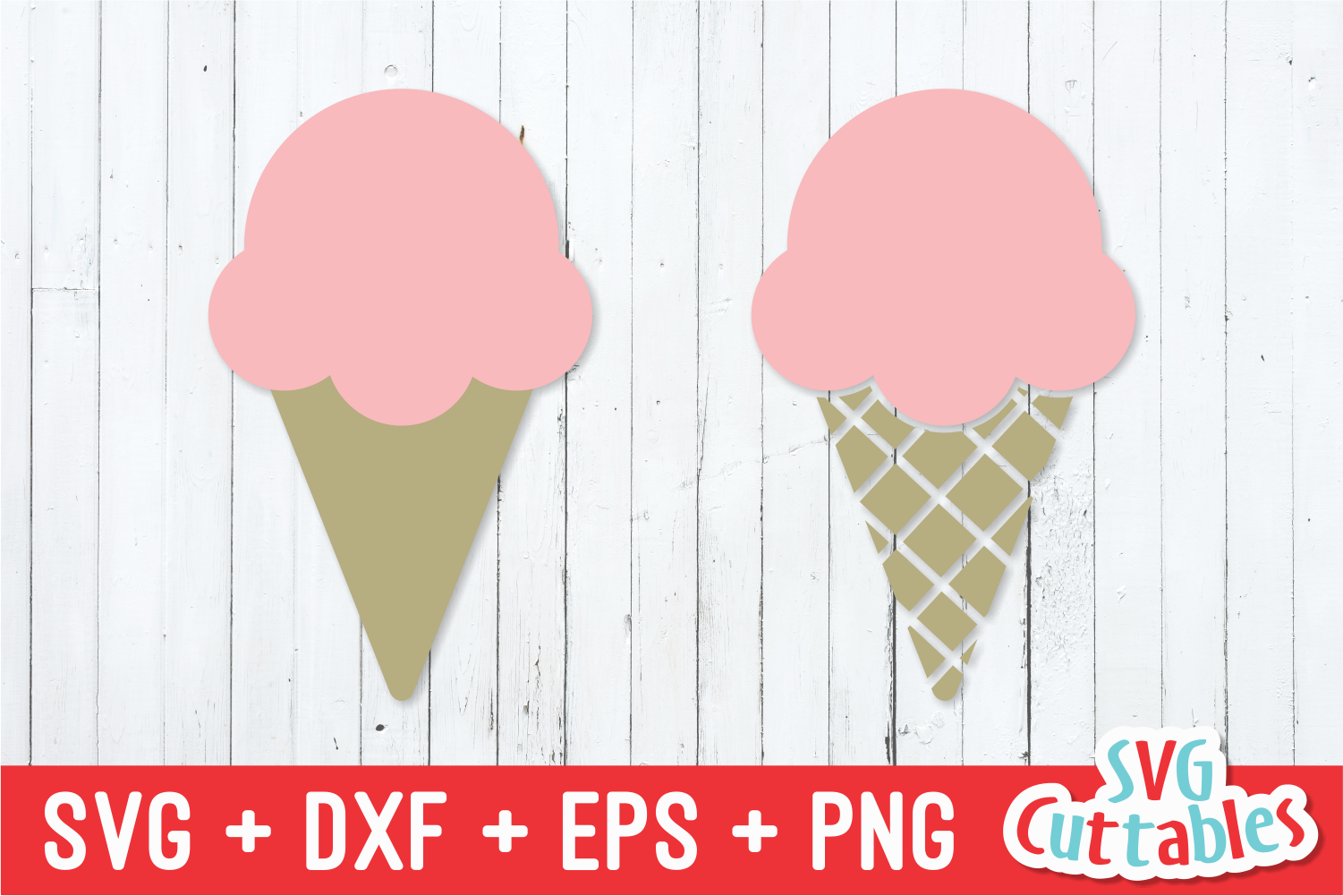 Download Ice Cream Cone | Summer | SVG Cut File (263066) | Cut ...