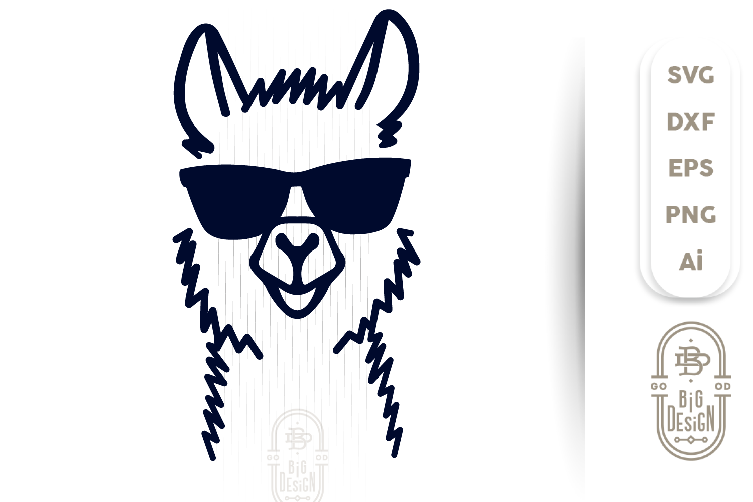 Download LLAMA SVG CUT FILE - Lama Head Svg Illustration & sunglasses