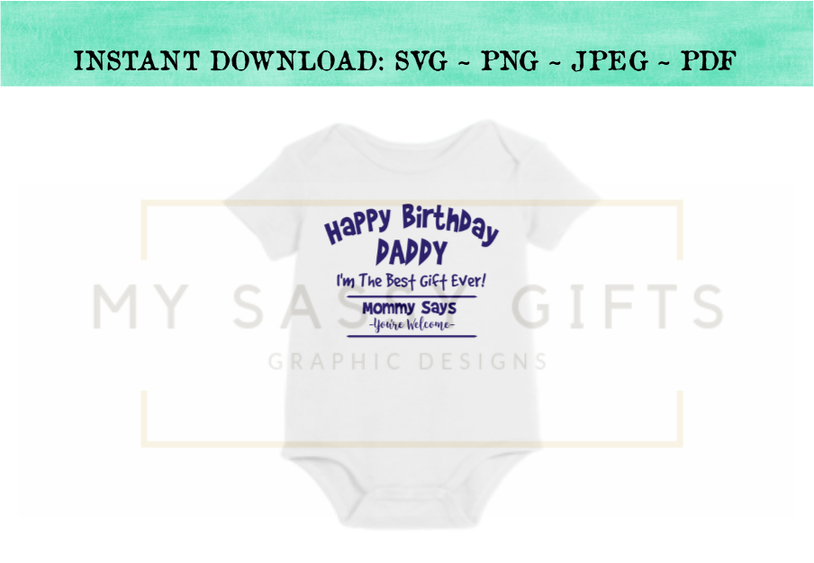 Download Happy Birthday Daddy or Dad Funny SVG Design