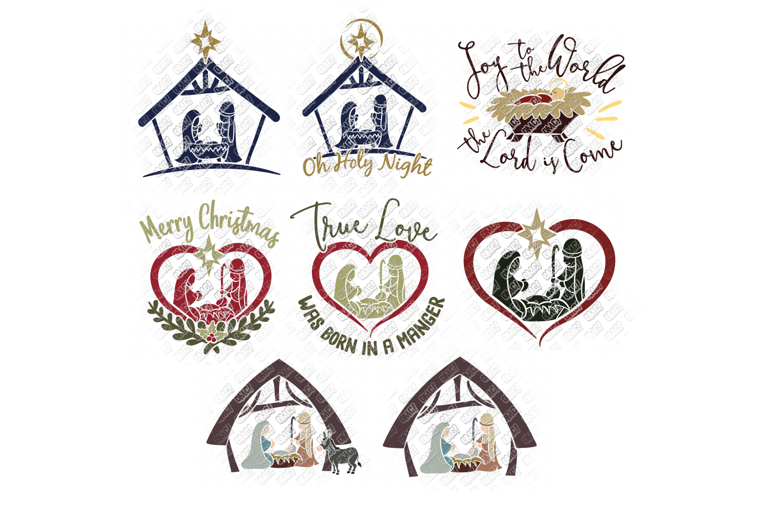 Download Nativity SVG Christmas Bundle in SVG, DXF, PNG, EPS, JPEG ...