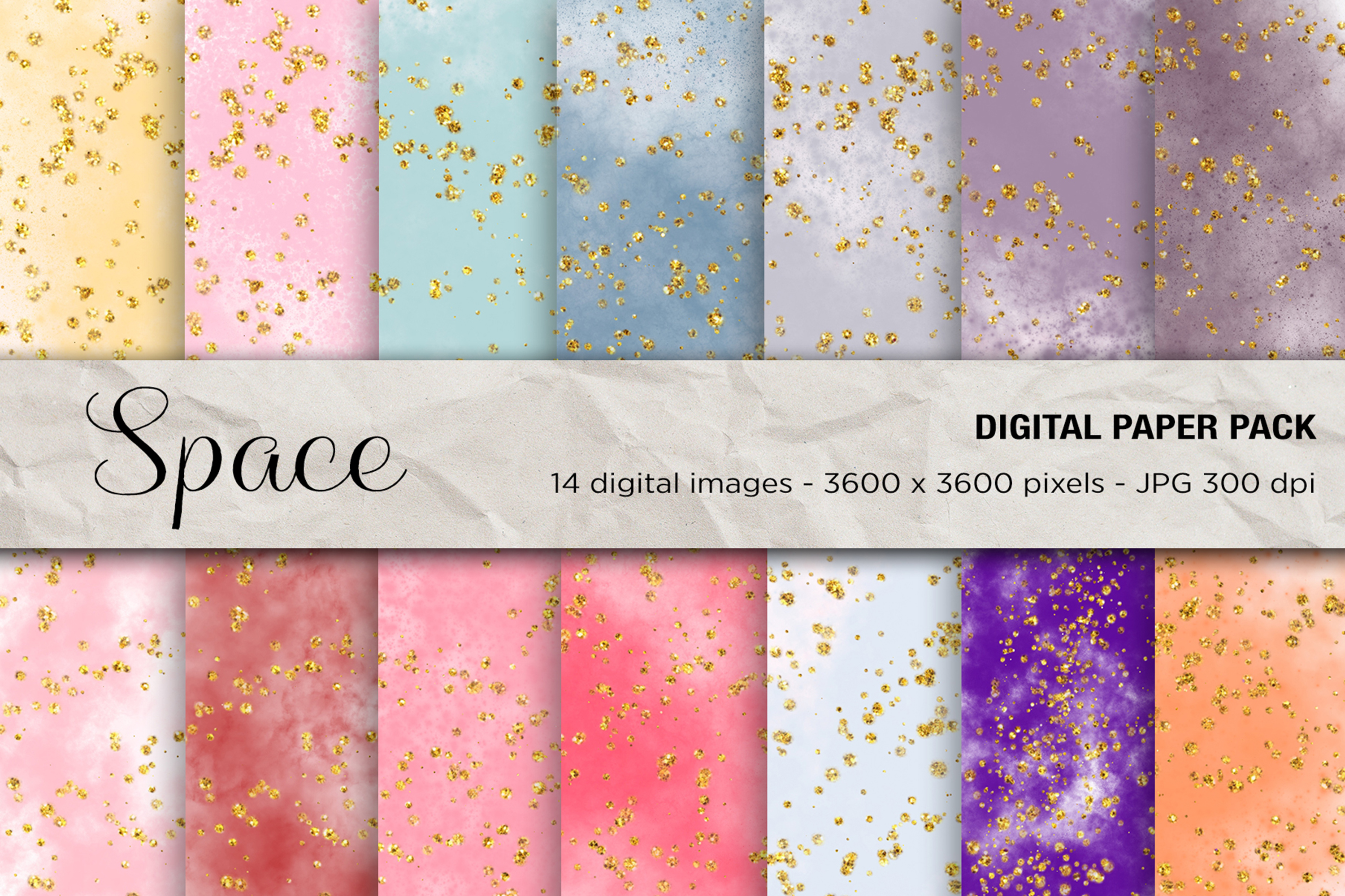 Download Space Digital Paper, Glitter Art, Glitter Digital Paper