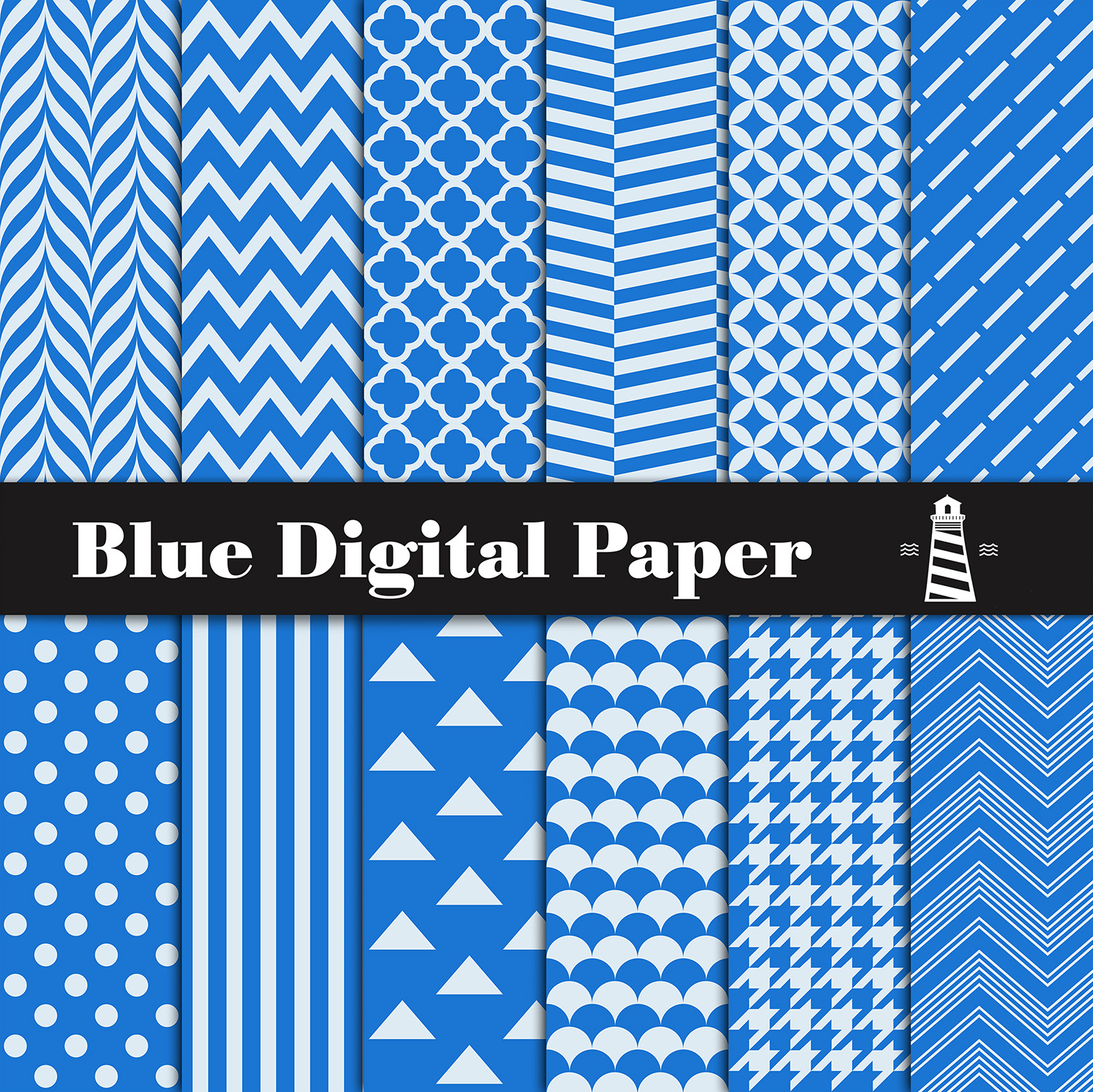 Blue Digital Paper, Blue Papers, Blue Backgrounds, Digital Scrapbooking