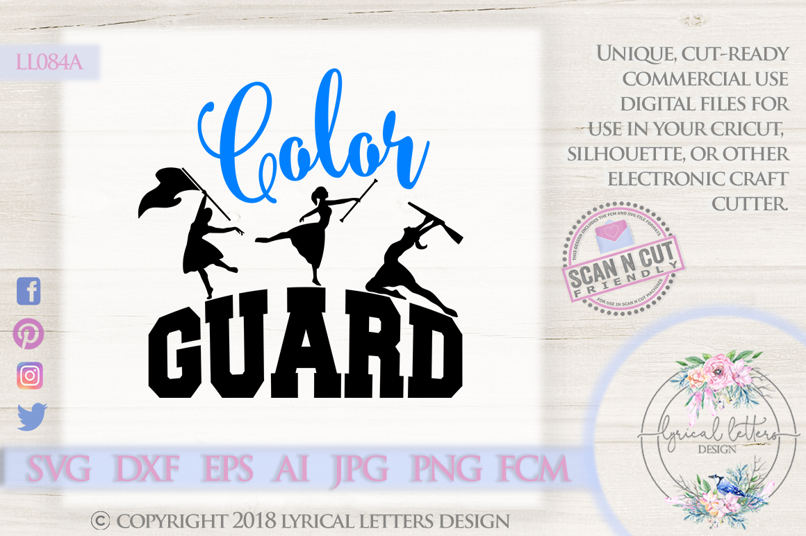 Download Color Guard Marching Band SVG DXF Cut File LL084A