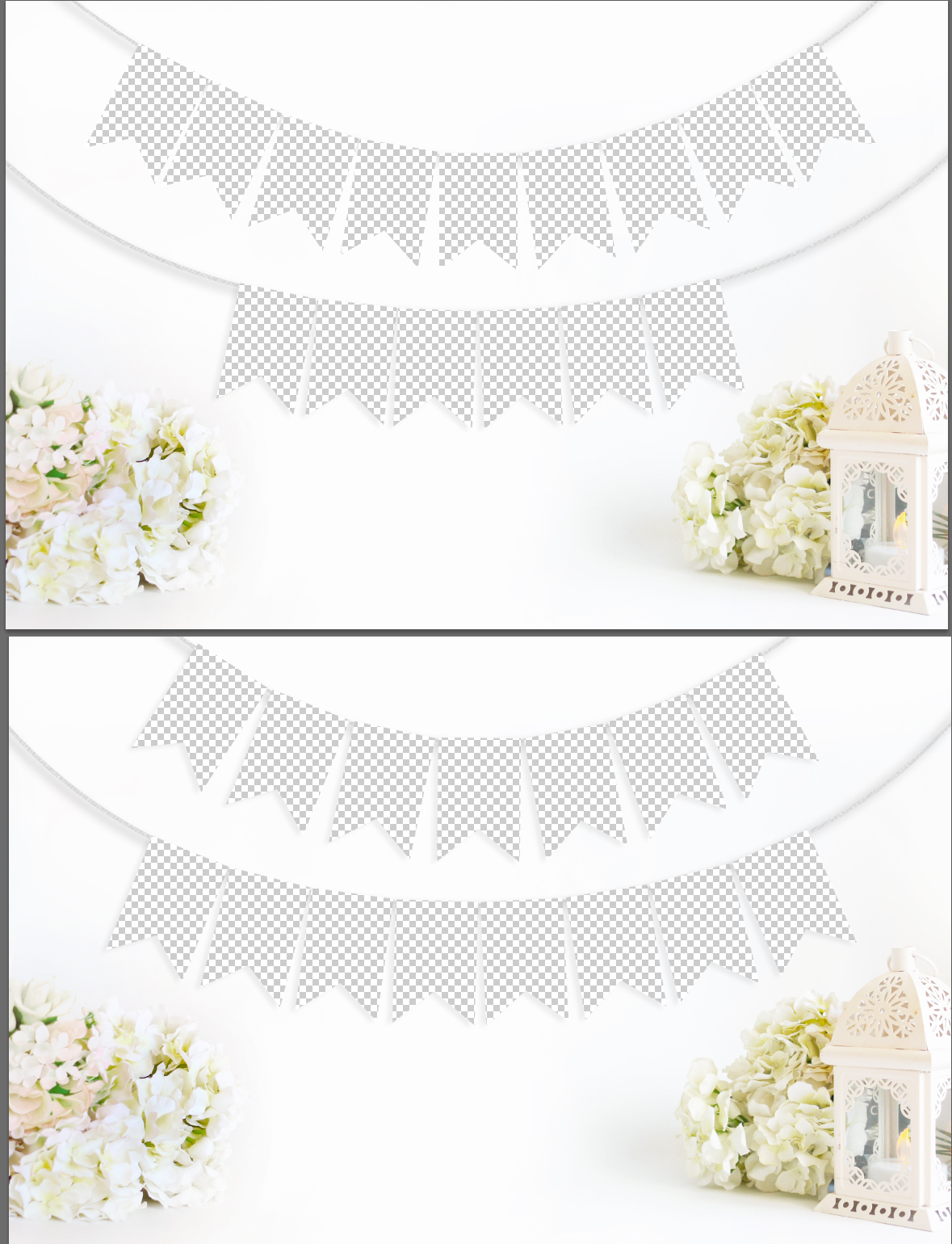 Download Bunting Banner Mockup, Party Paper Flags Mockup, 980 ...