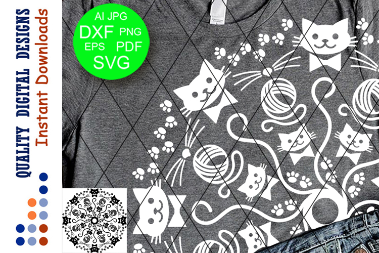 Free Free 305 Cricut Cat Mandala Svg SVG PNG EPS DXF File
