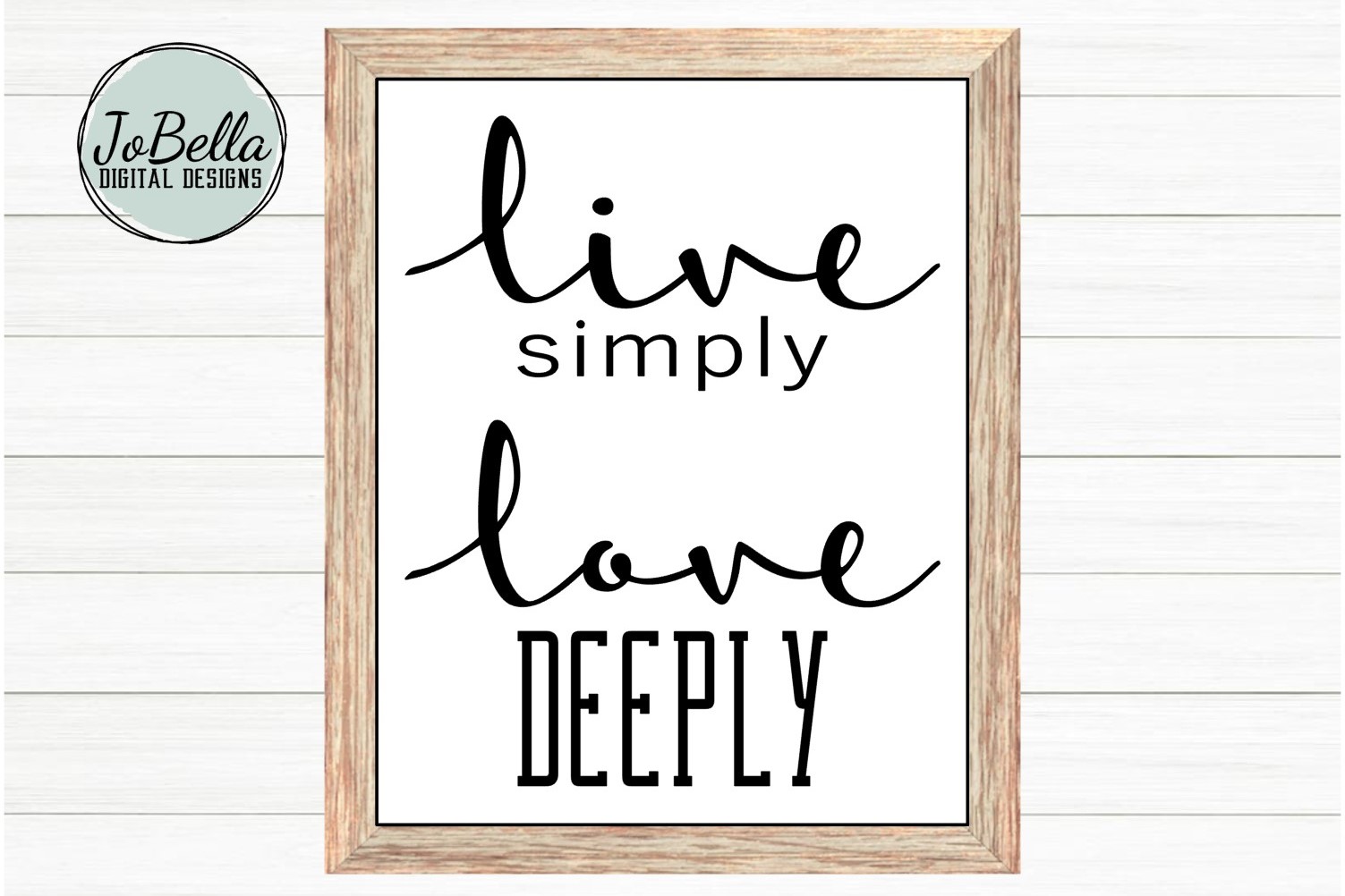 Live Simply Love Deeply SVG and Printable Spiritual Design