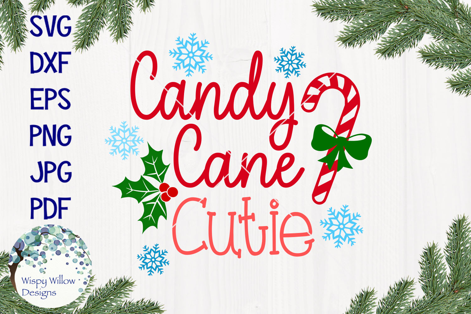 Download Candy Cane Cutie | Christmas SVG Cut File