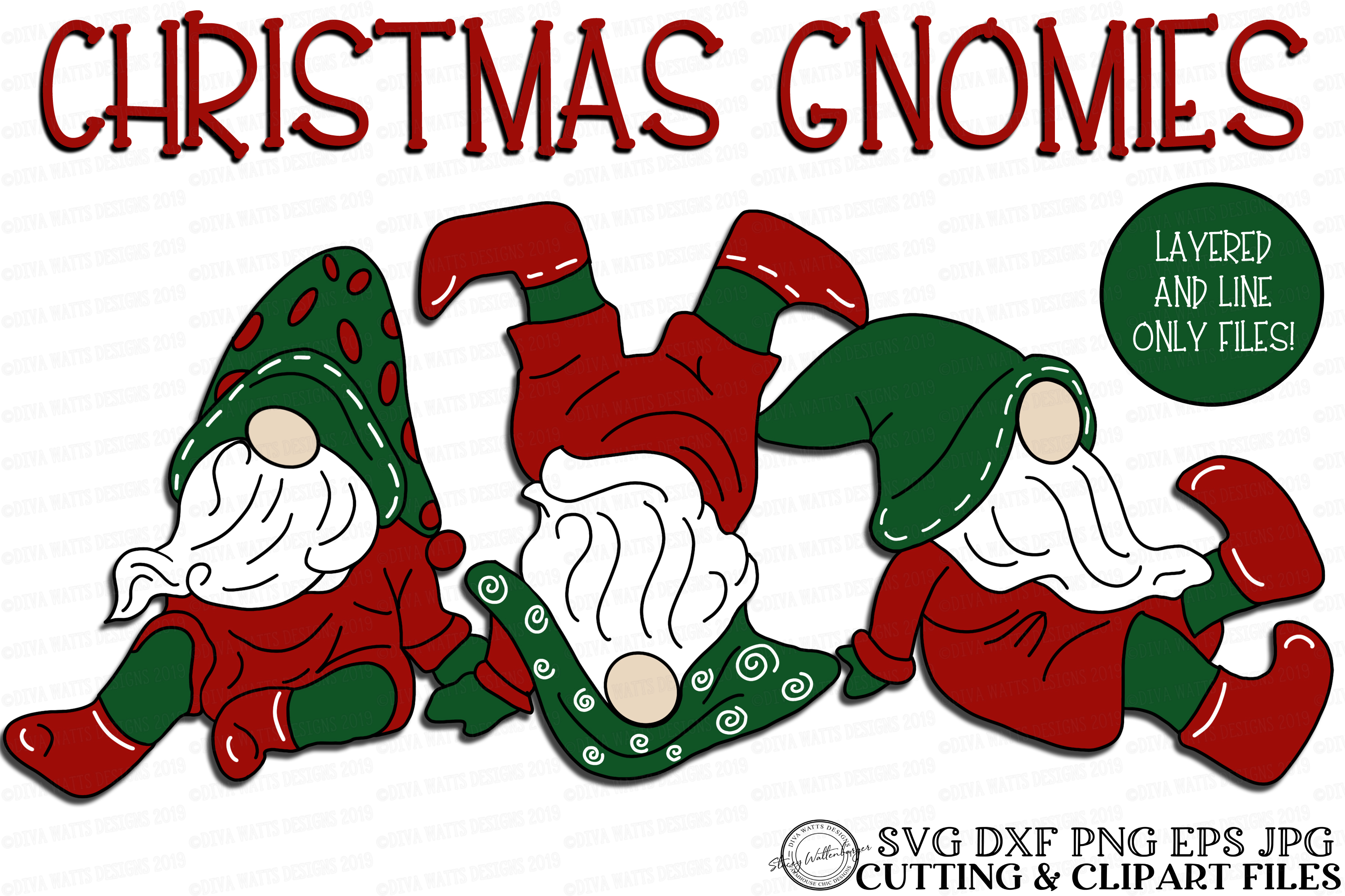 Download Christmas Gnomes Gnomies - Christmas Cutting Files (376920 ...