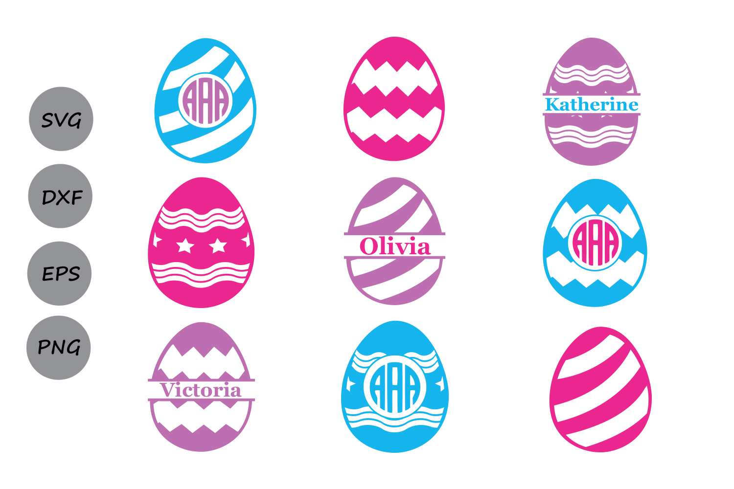 Easter Eggs Svg Easter Svg Easter Monogram Svg 86415 Svgs Design Bundles