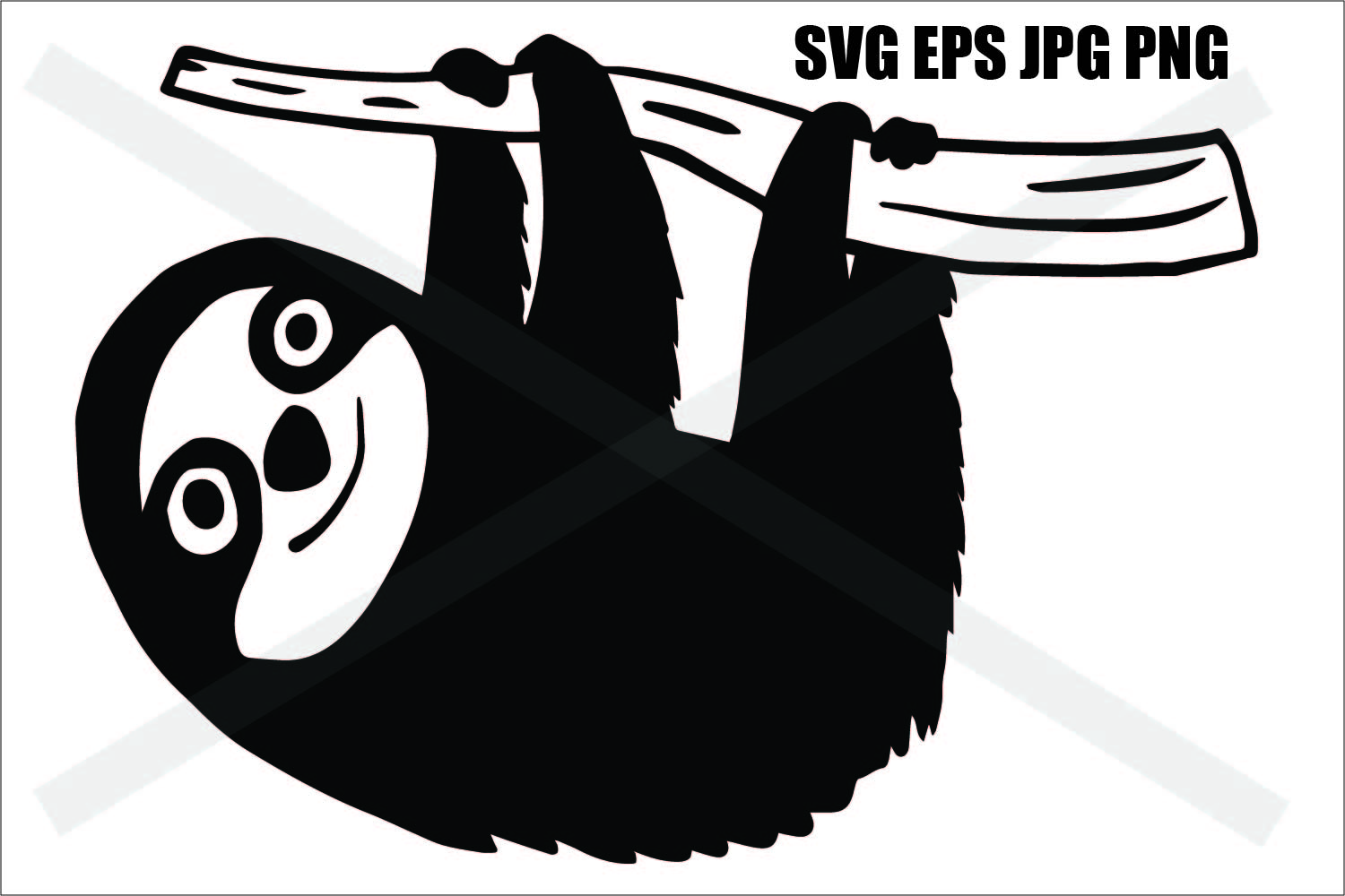 Sloth hanging - SVG EPS JPG PNG (441364) | Illustrations | Design Bundles