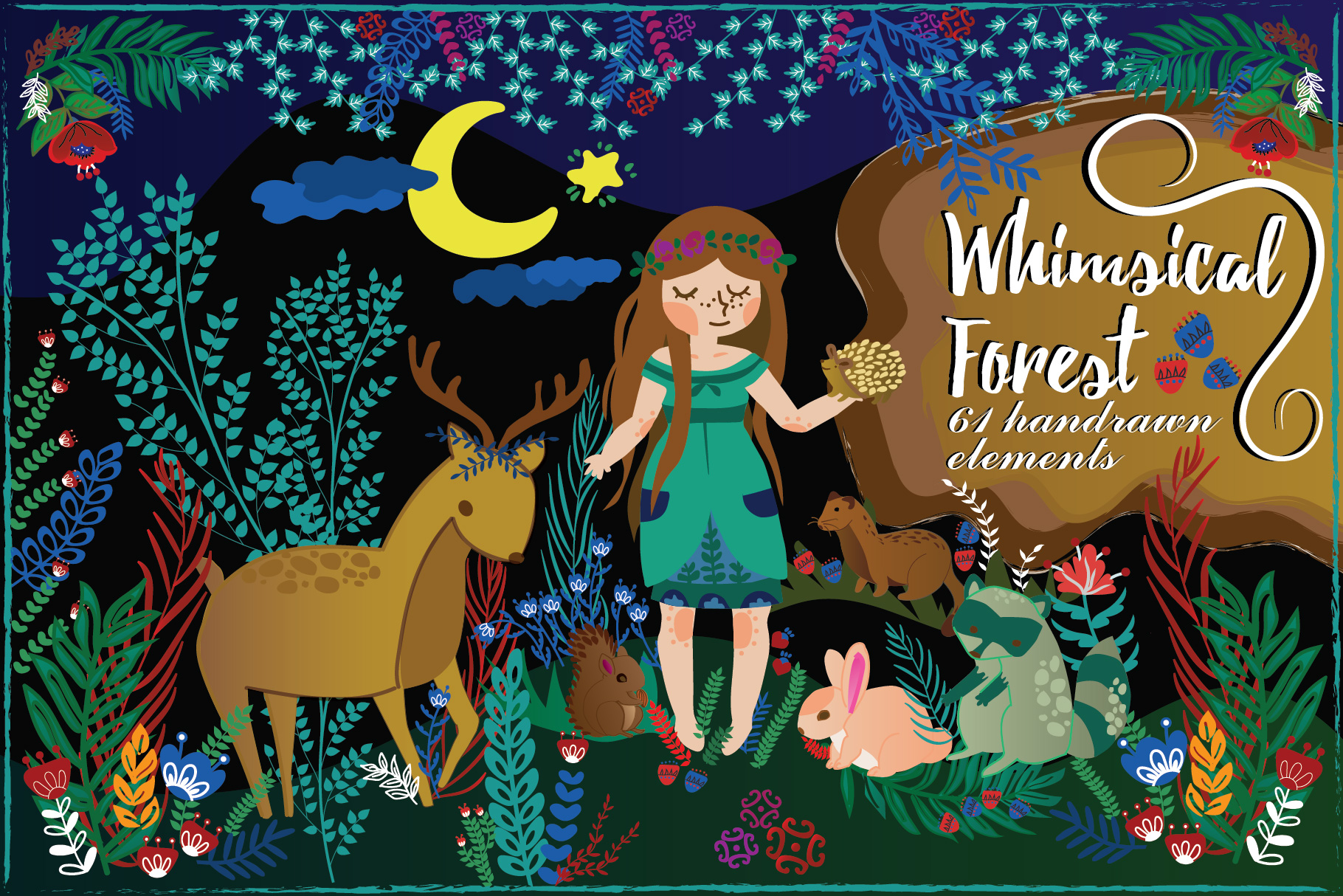 Whimsical Forest 104768 Illustrations Design Bundles 1415