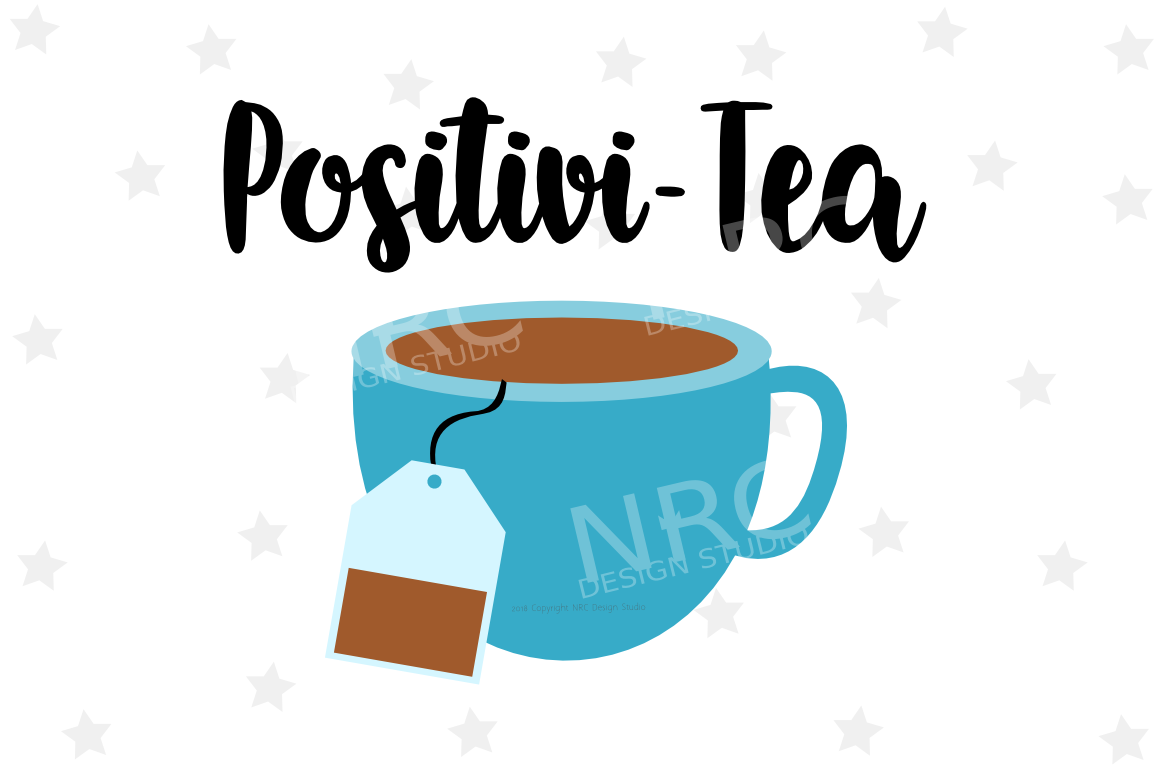 Download Positivi-Tea SVG File - Food Pun