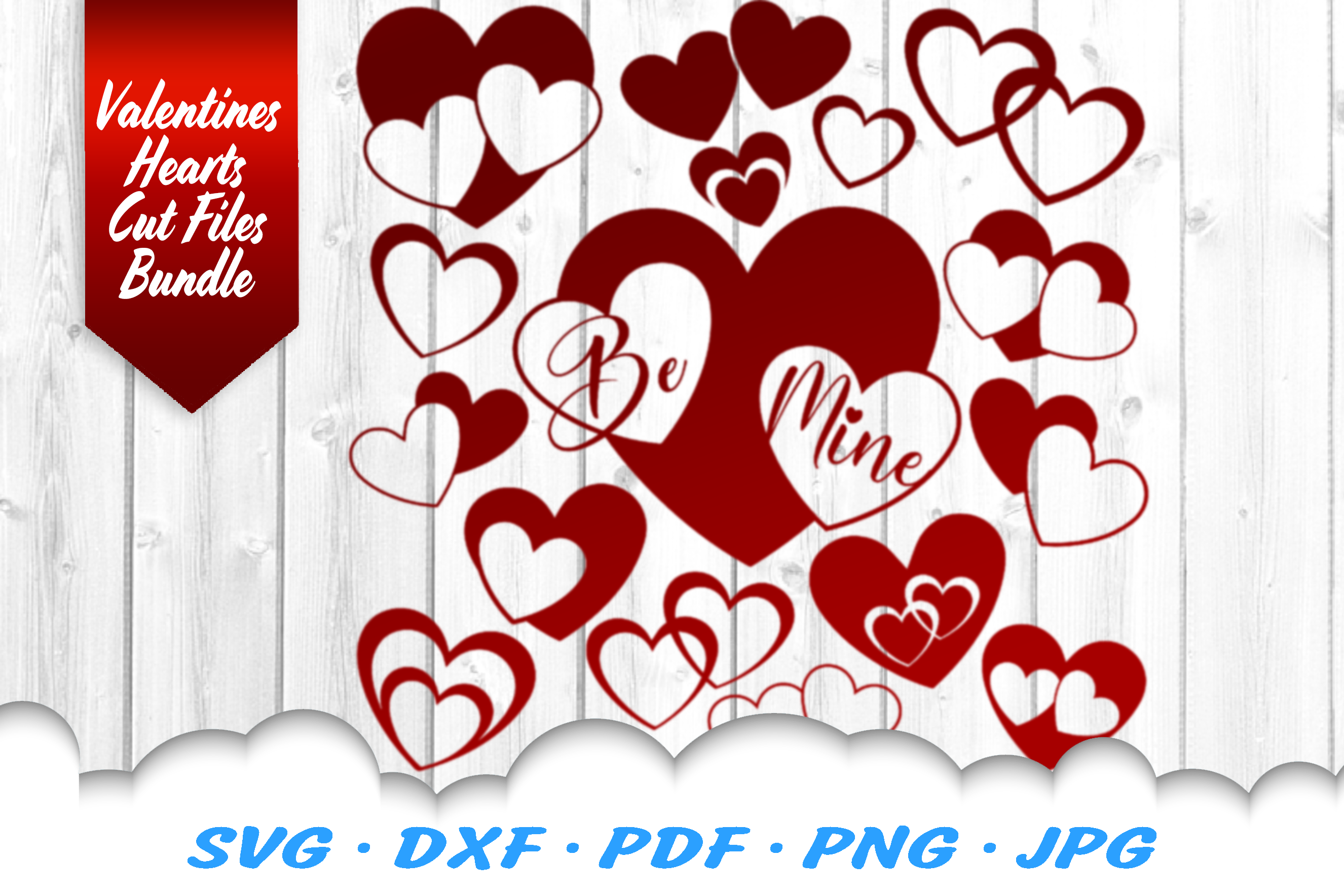 Download Valentines Day Hearts SVG DXF Cut Files Bundle