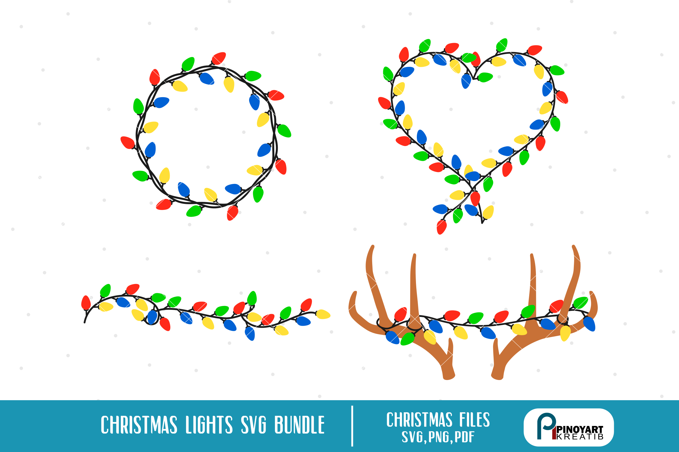 Download Christmas Lights SVG Bundle, Christmas Svg, Christmas Prints (121951) | SVGs | Design Bundles