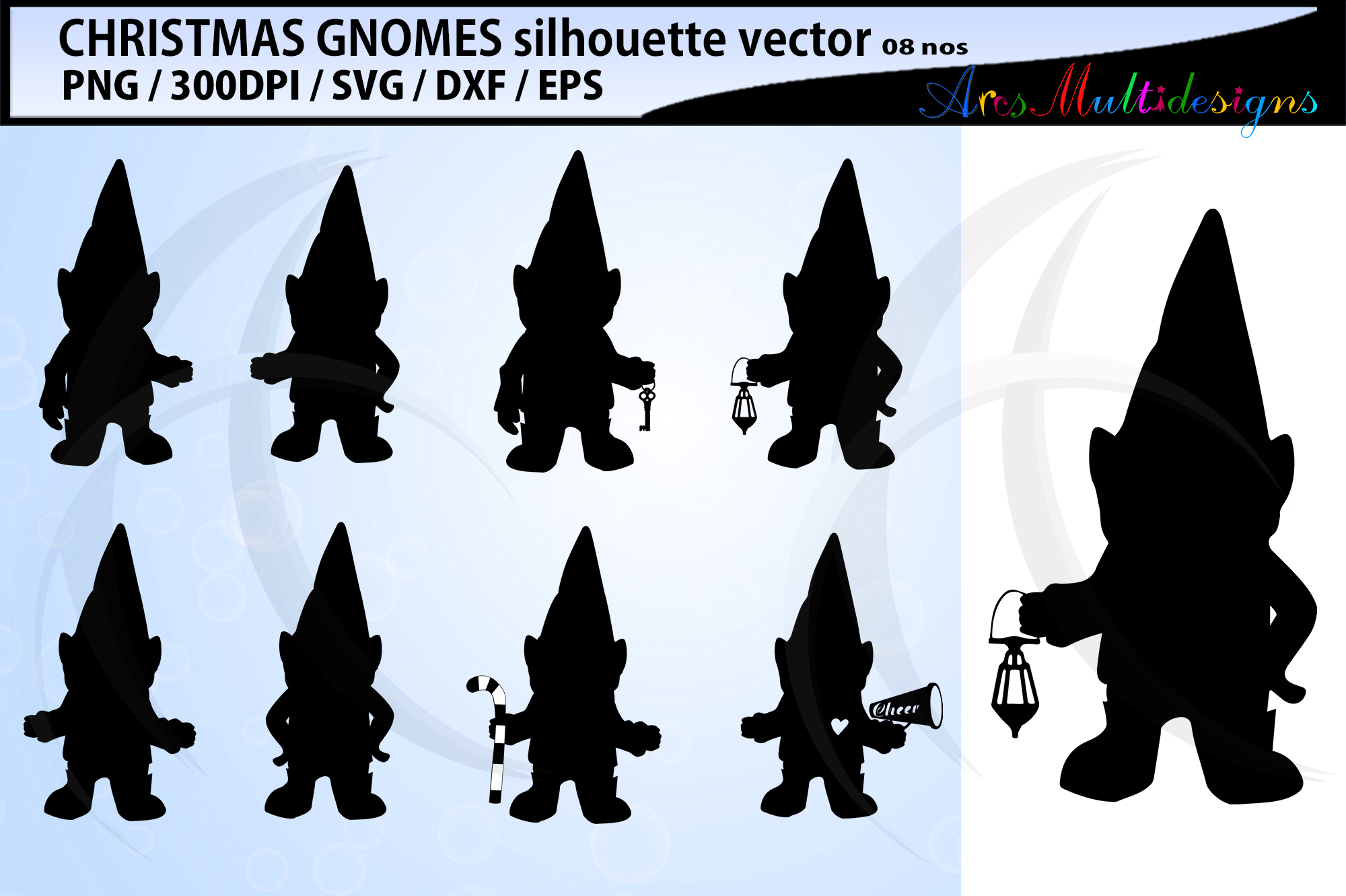 christmas gnome svg / christmas gnomes svg silhouette (381368