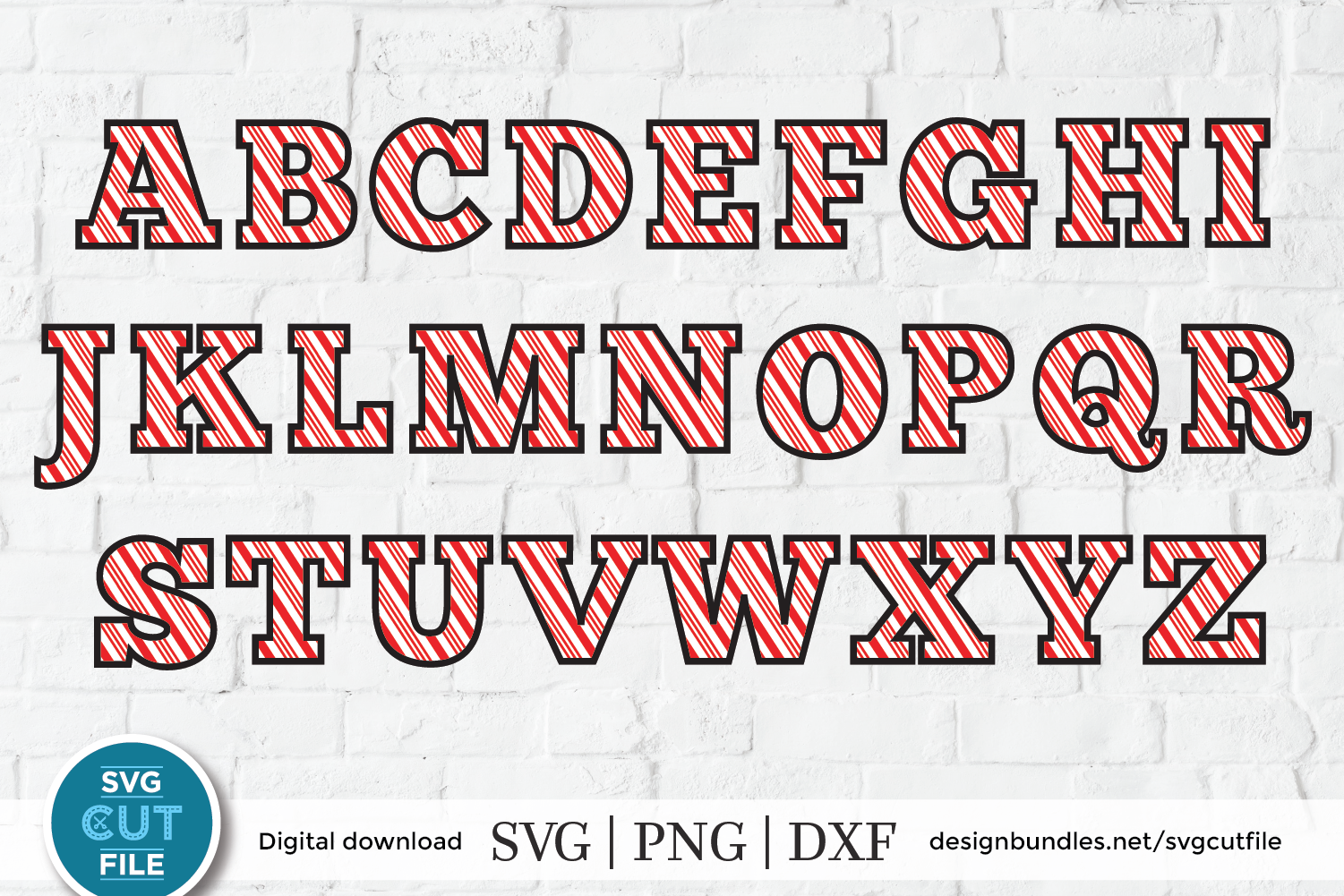 Download Candy Cane letters svg, christmas alphabet svg, dxf png