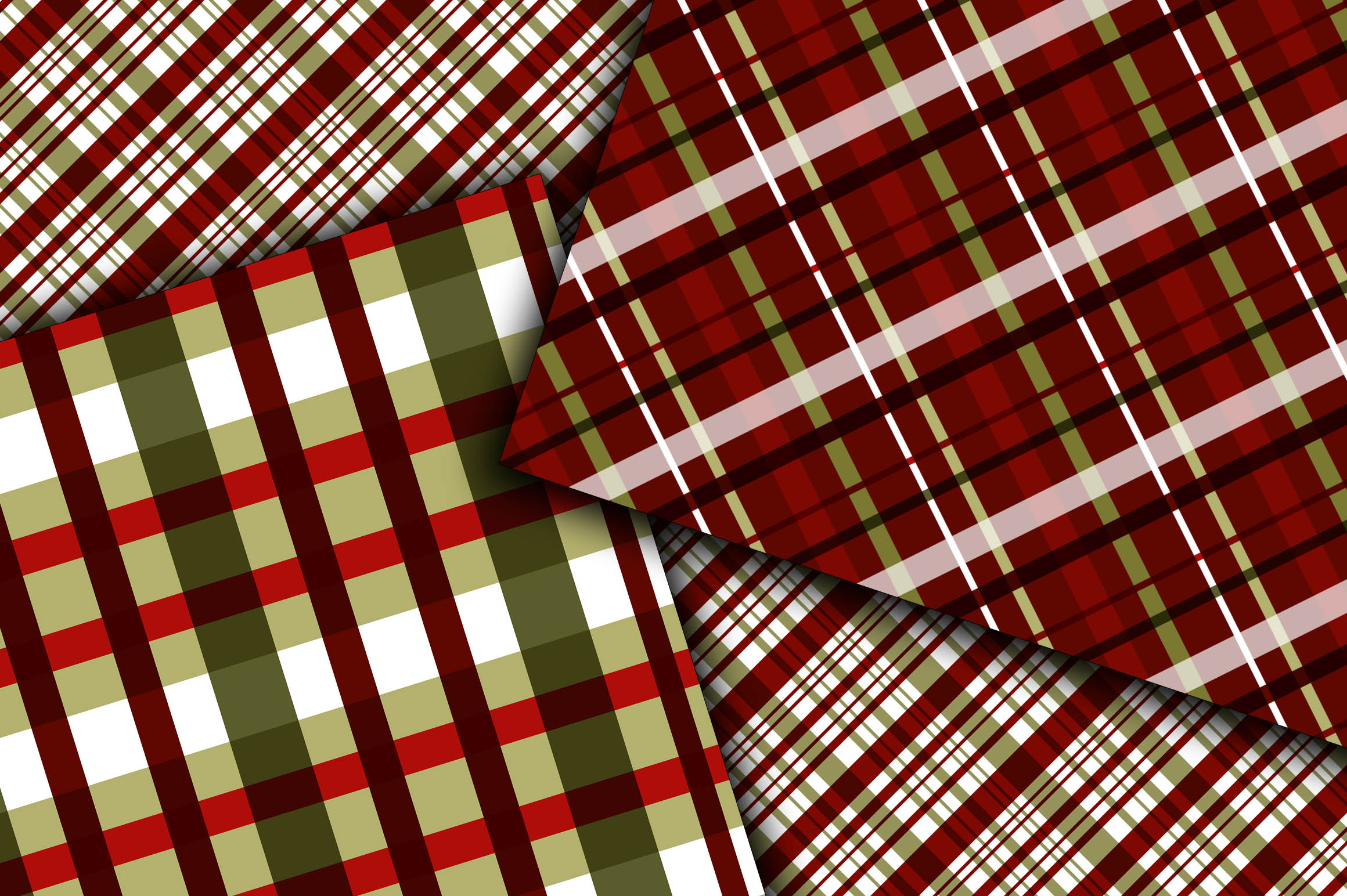 Plaid Christmas Digital Paper