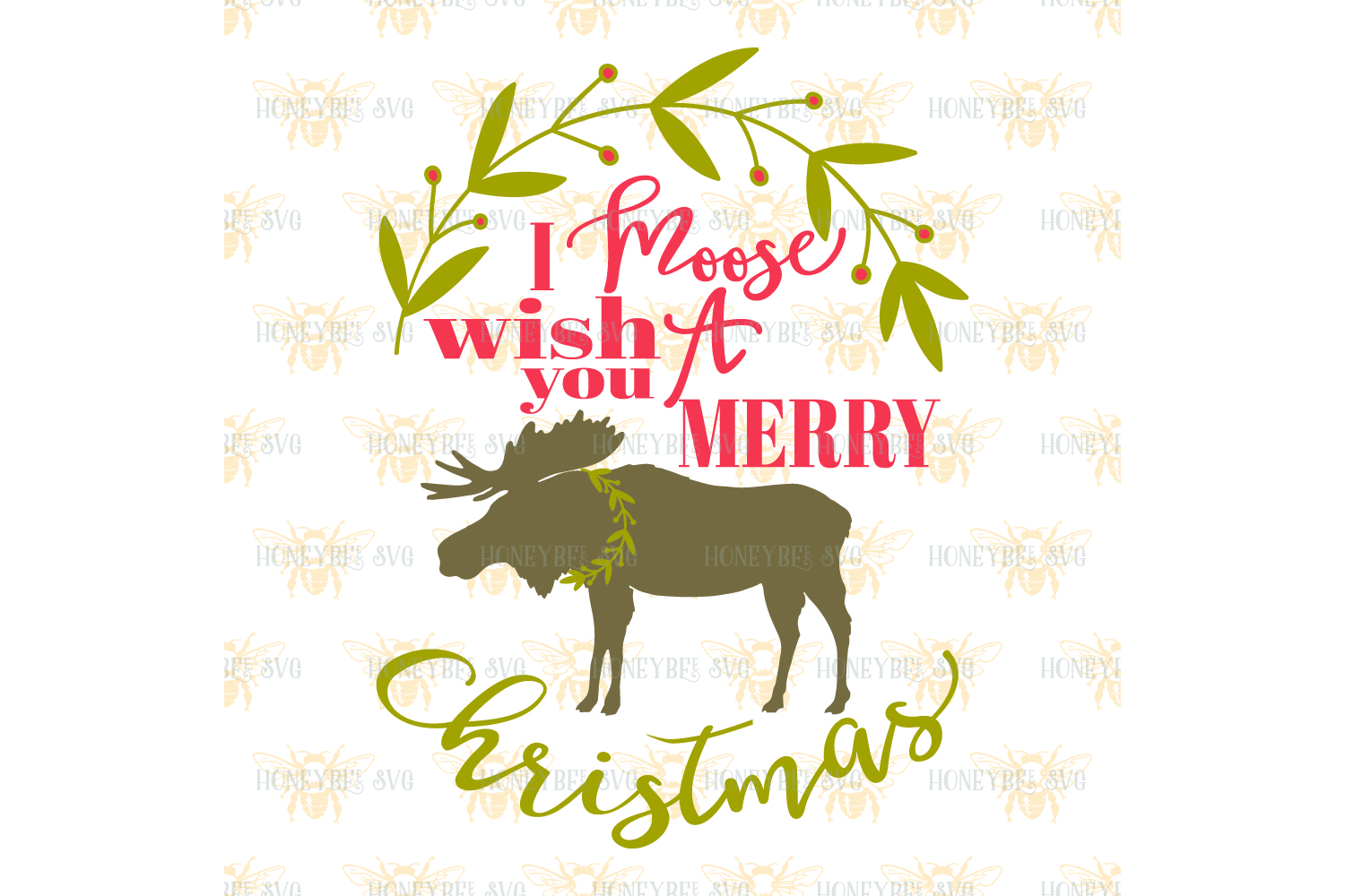 Download I Moose Wish You A Merry Christmas svg