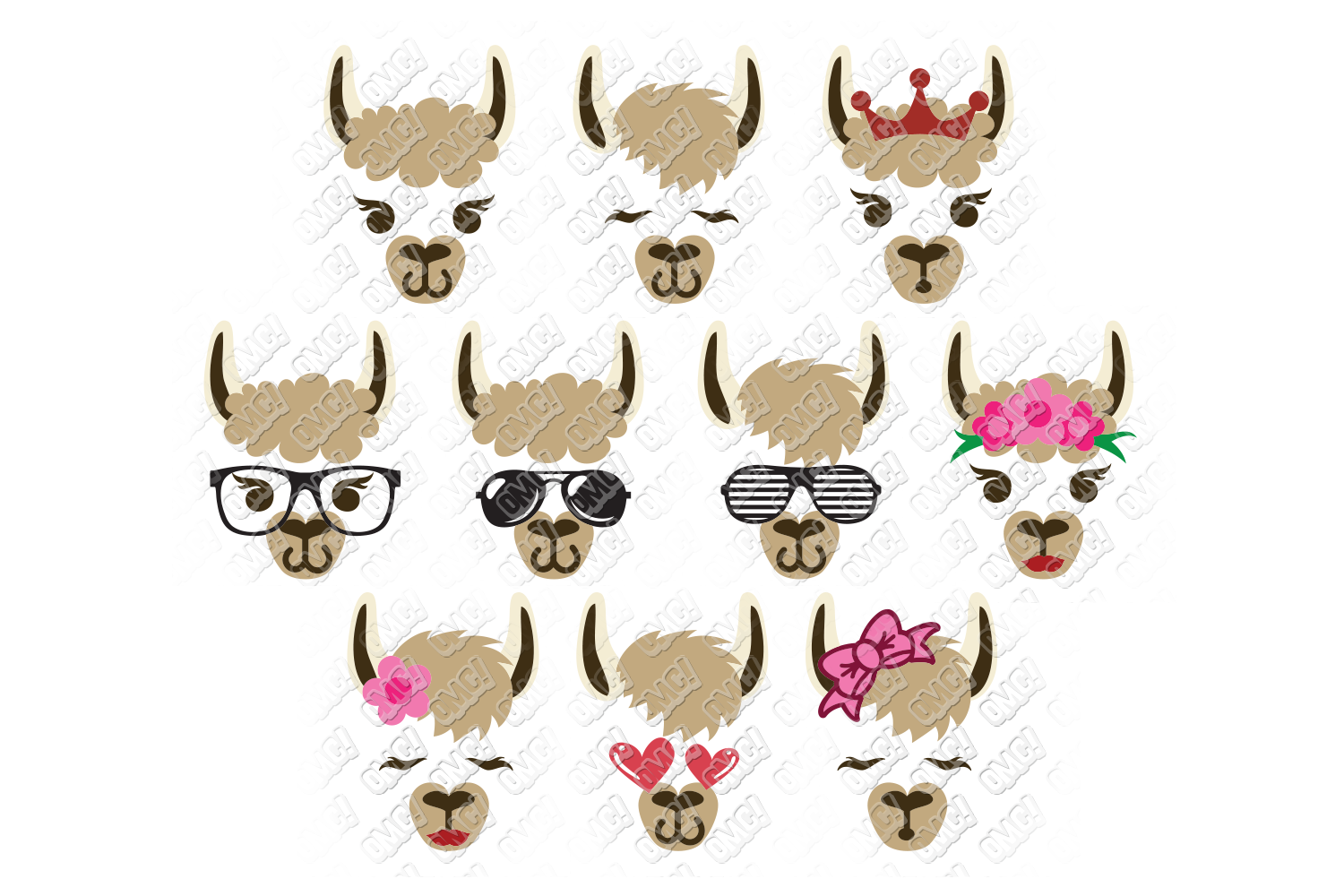 Download Llama SVG Bundle in SVG/DXF/PNG/JPEG/EPS (98045) | Cut Files | Design Bundles