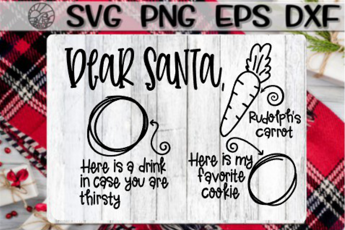 Download Dear Santa - Cookie - Carrot - Tray - SVG PNG EPS DXF