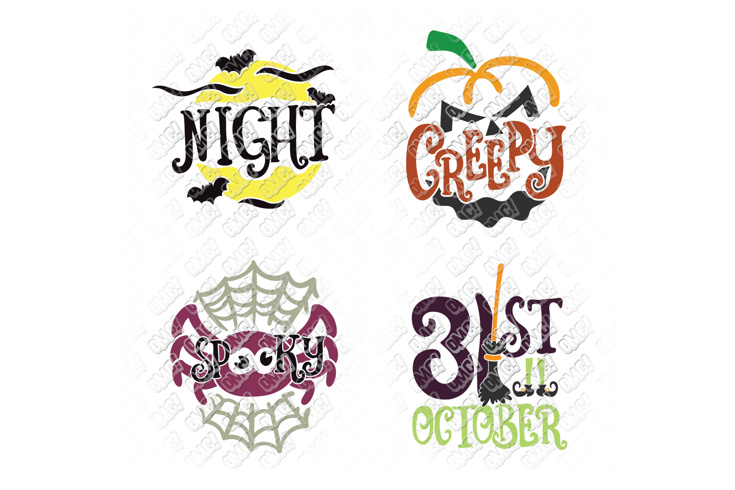 Download Halloween Words SVG Bundle in SVG, DXF, PNG, EPS, JPEG ...
