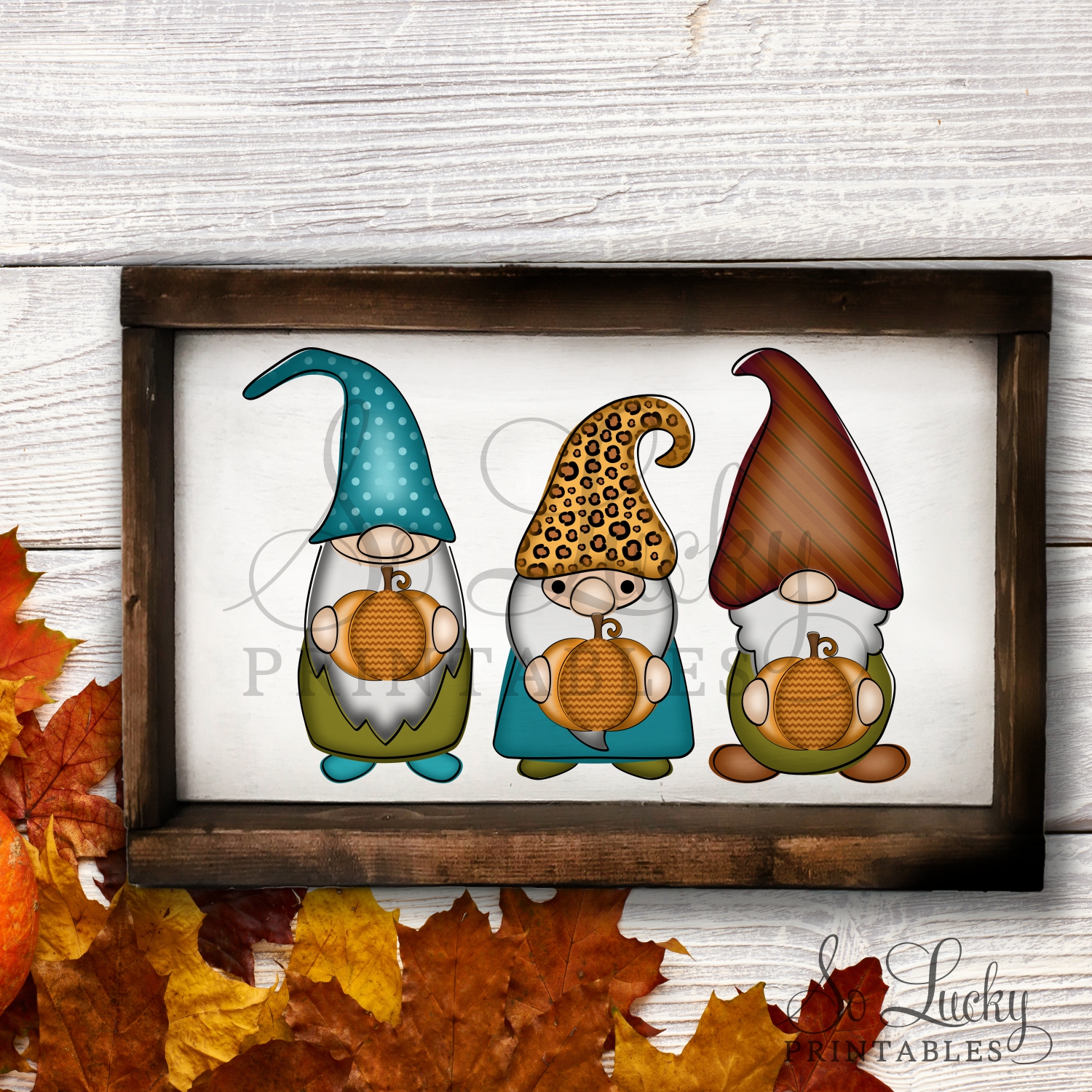 Fall Gnomes Watercolor Sublimation Design (327371) | Sublimation