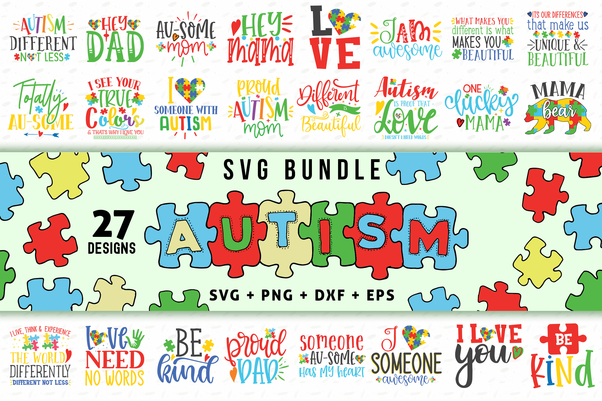 Download Autism Svg Bundle 529081 Cut Files Design Bundles PSD Mockup Templates