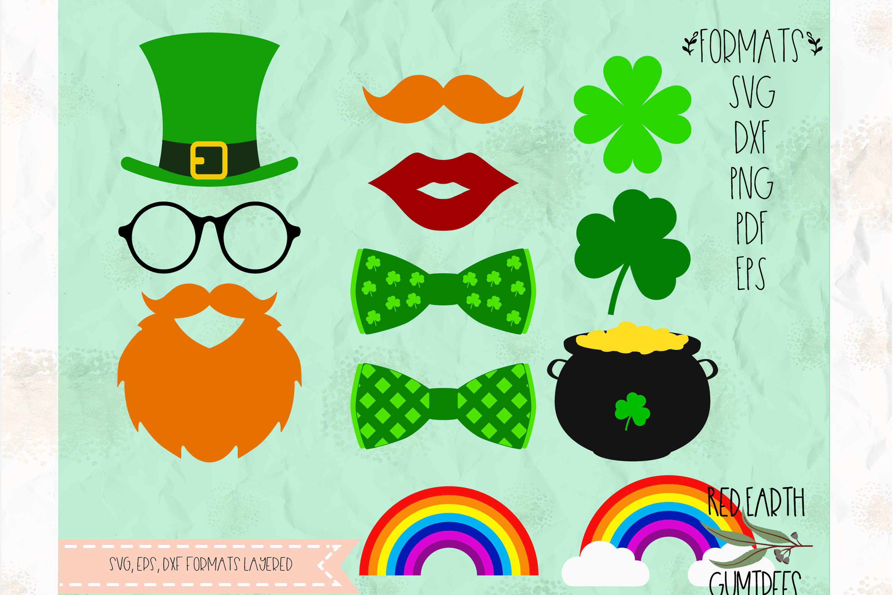 St. patrick's day photobooth in SVG,DXF,PNG,EPS,PDF formats (191249 ...