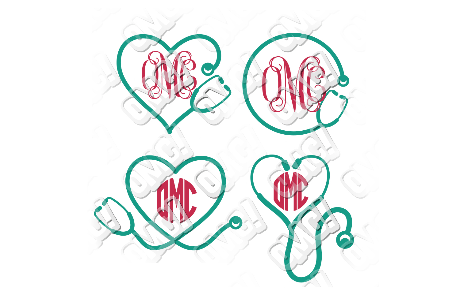 Nurse Stethoscope Alphabet Font SVG Bundle