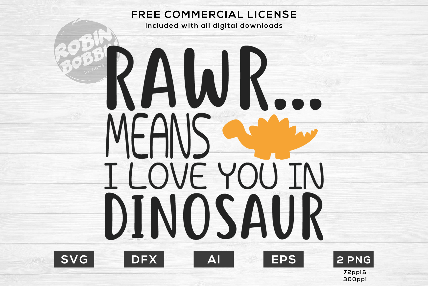 Download Rawr... Means I Love You In Dinosaur Design for T-Shirt