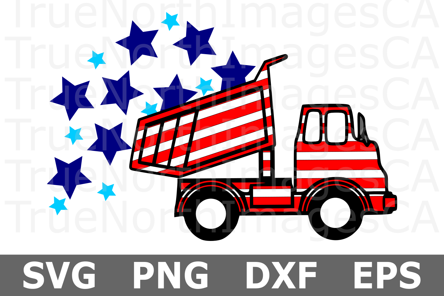 4th of July Dump Truck - An American SVG Cut File