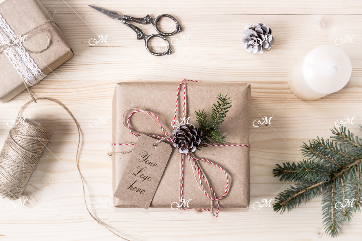 Download Christmas Gift Box Mock-up. PSD+JPG (42461) | Mock Ups ...
