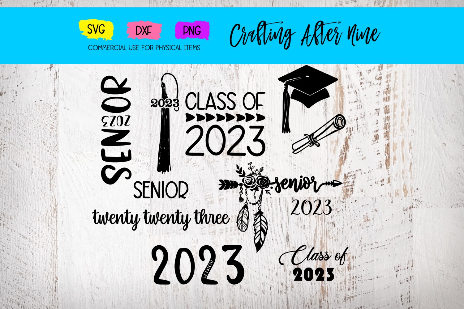 Senior 2023 Svg, Graduation Bundle, Diploma, Graduation Cap