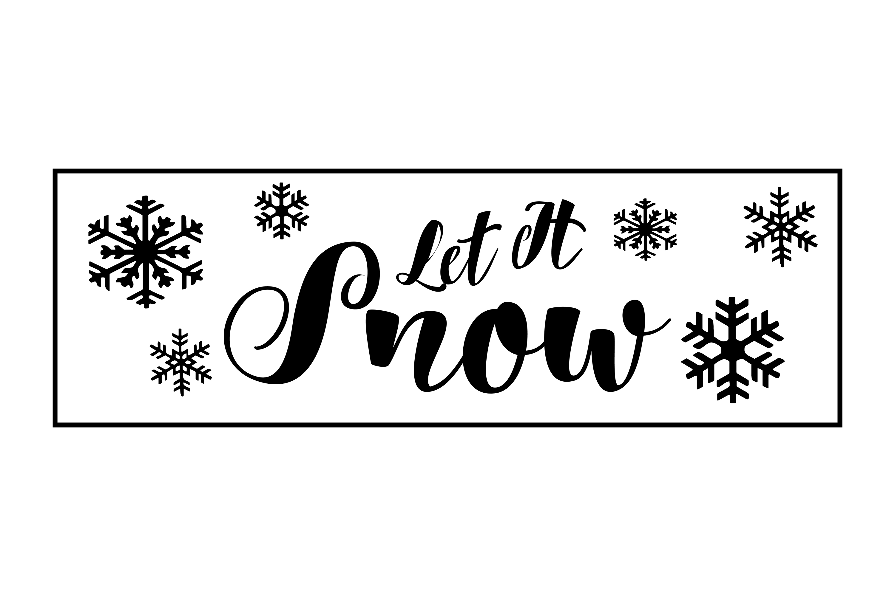 Download Let It Snow Christmas Porch Sign SVG (332199) | Cut Files ...