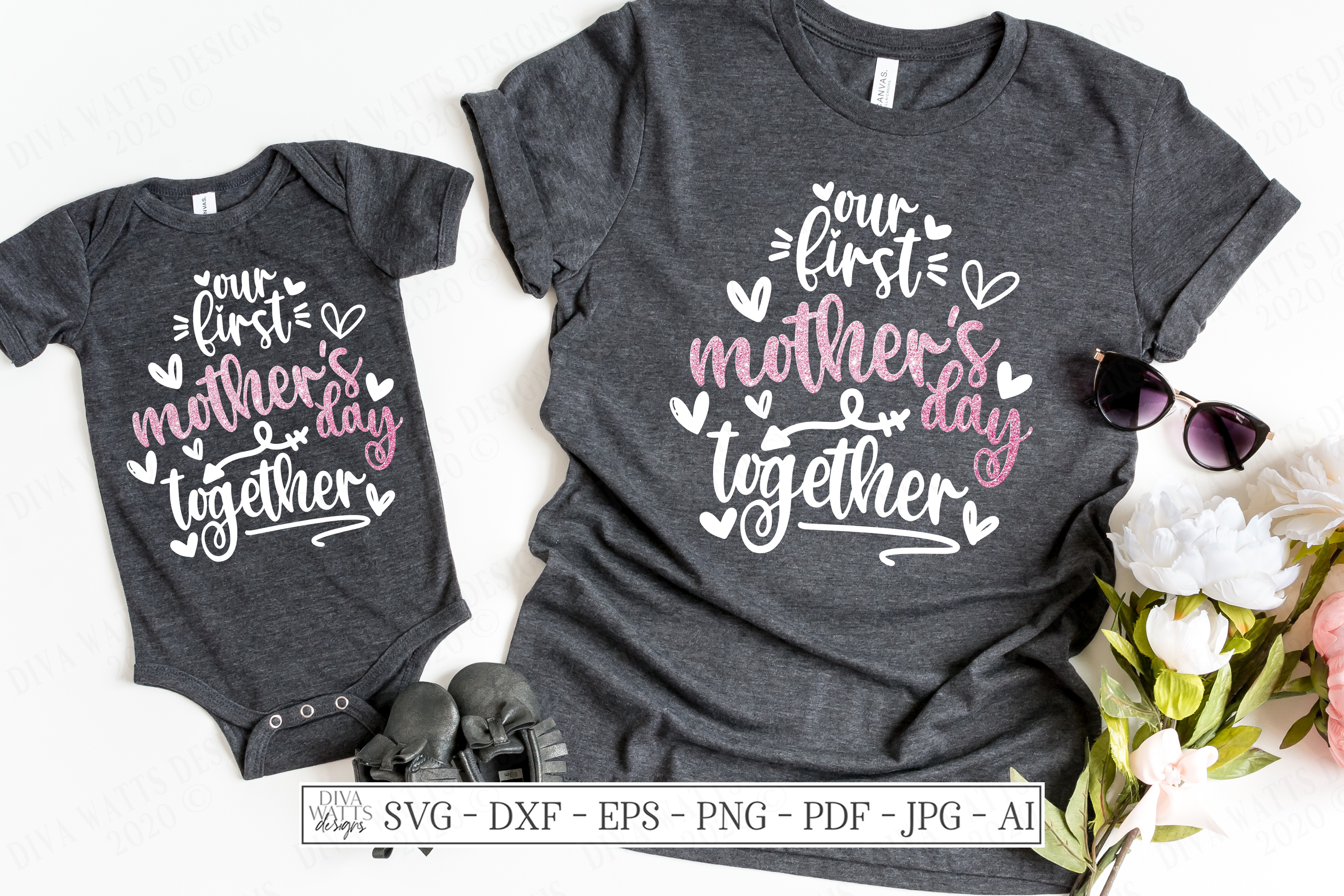 Download Our First Mother's Day Together - Matching Shirts SVG DXF AI