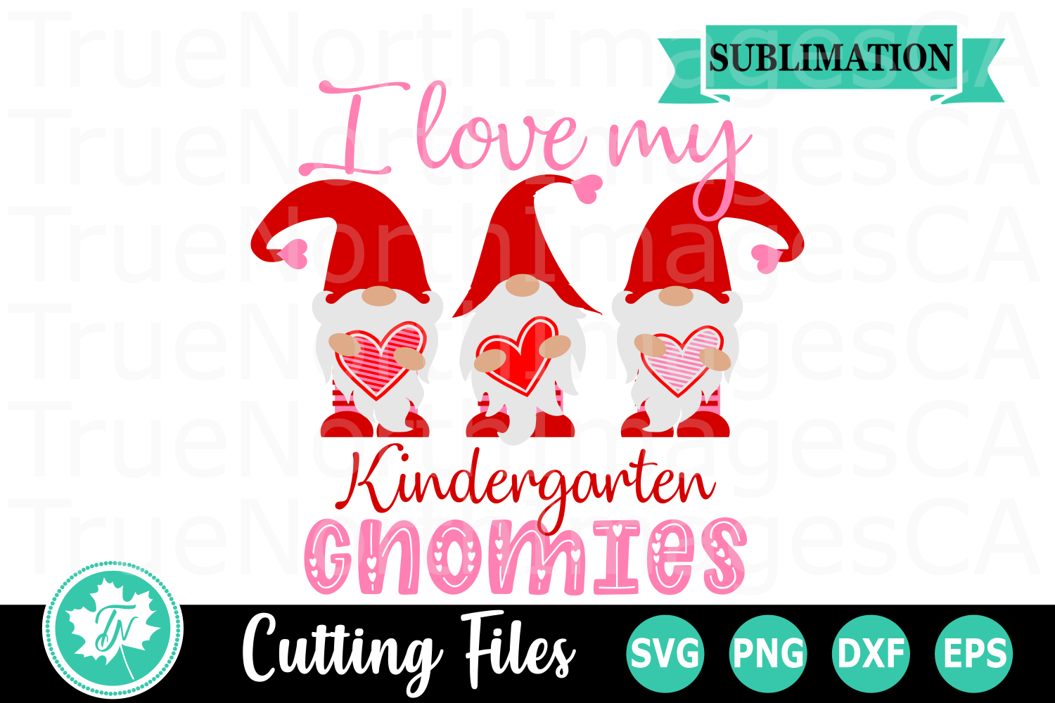 Download I Love my Kindergarten Gnomies - A Valentine's SVG Cut File