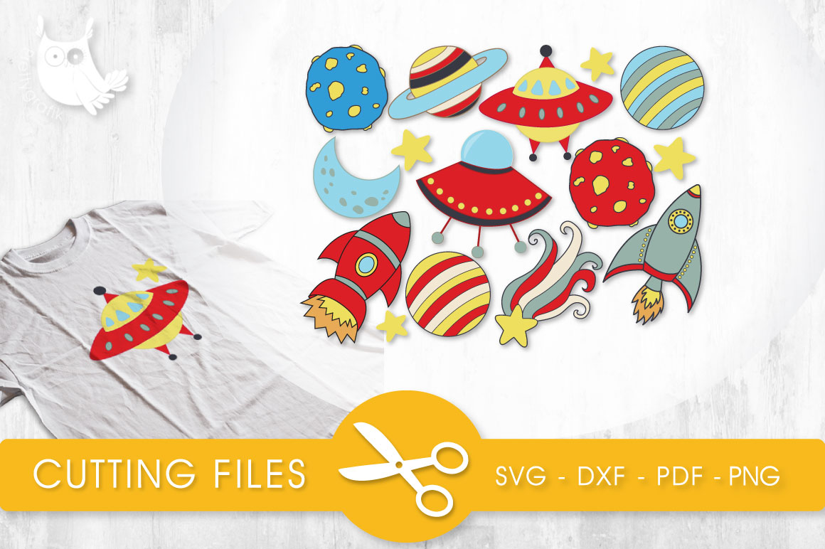 Download Outer Space cutting files svg, dxf, pdf, eps included ...