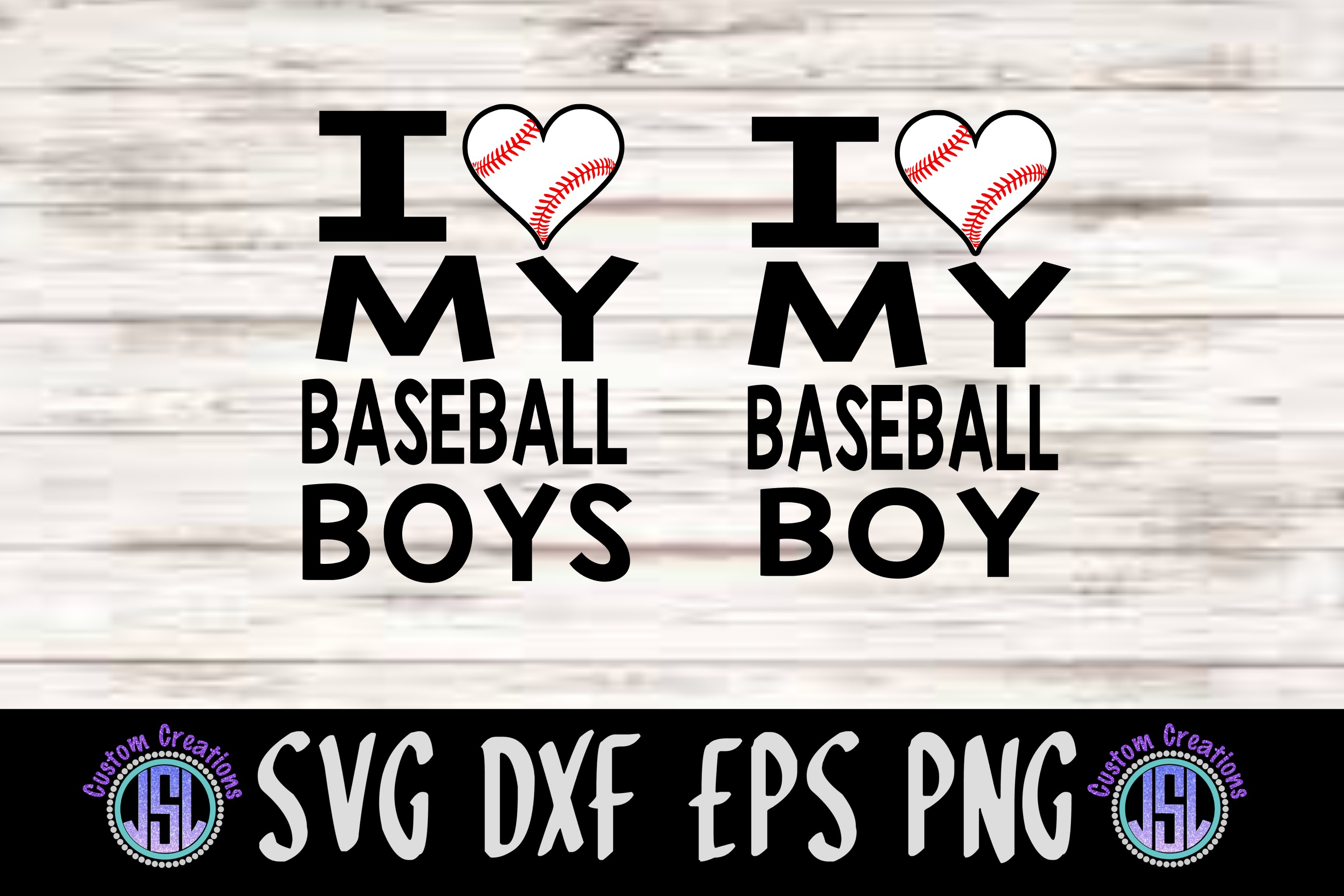 Download I Love My Baseball Boys | Set of 2 | SVG DXF EPS PNG