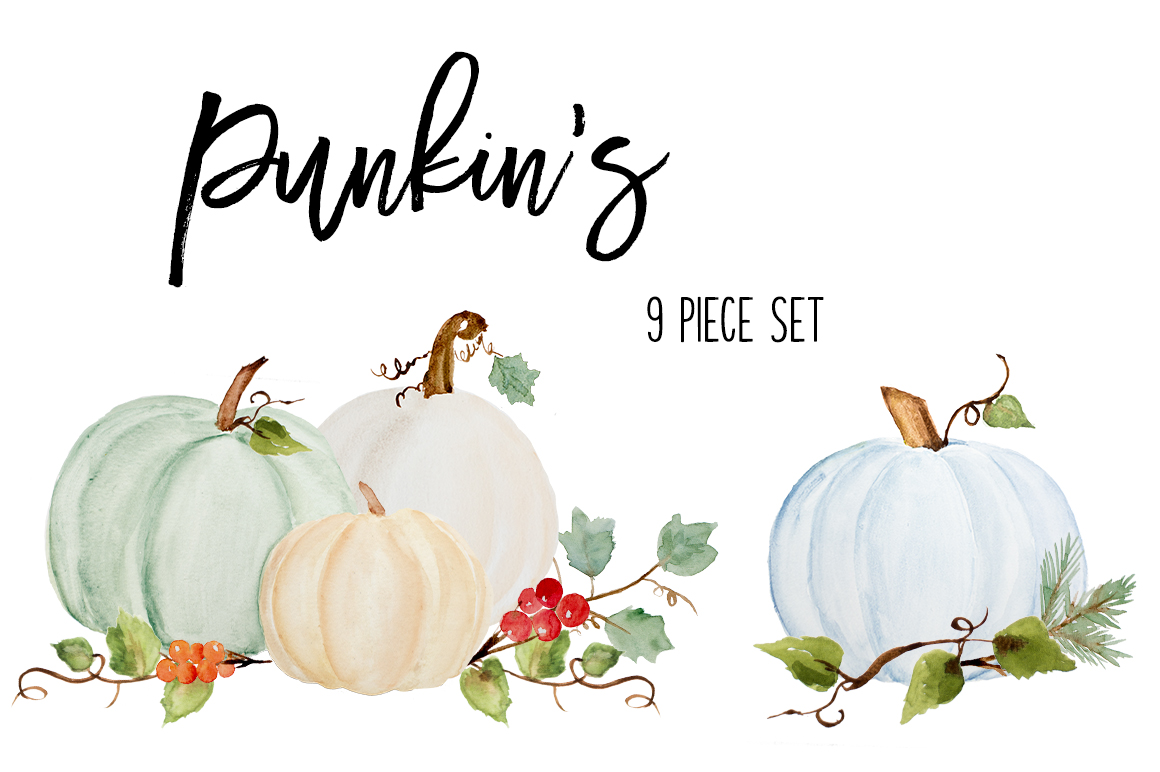 Download Fall Pumpkin Clip Art - soft, subtle colors Sublimation ...