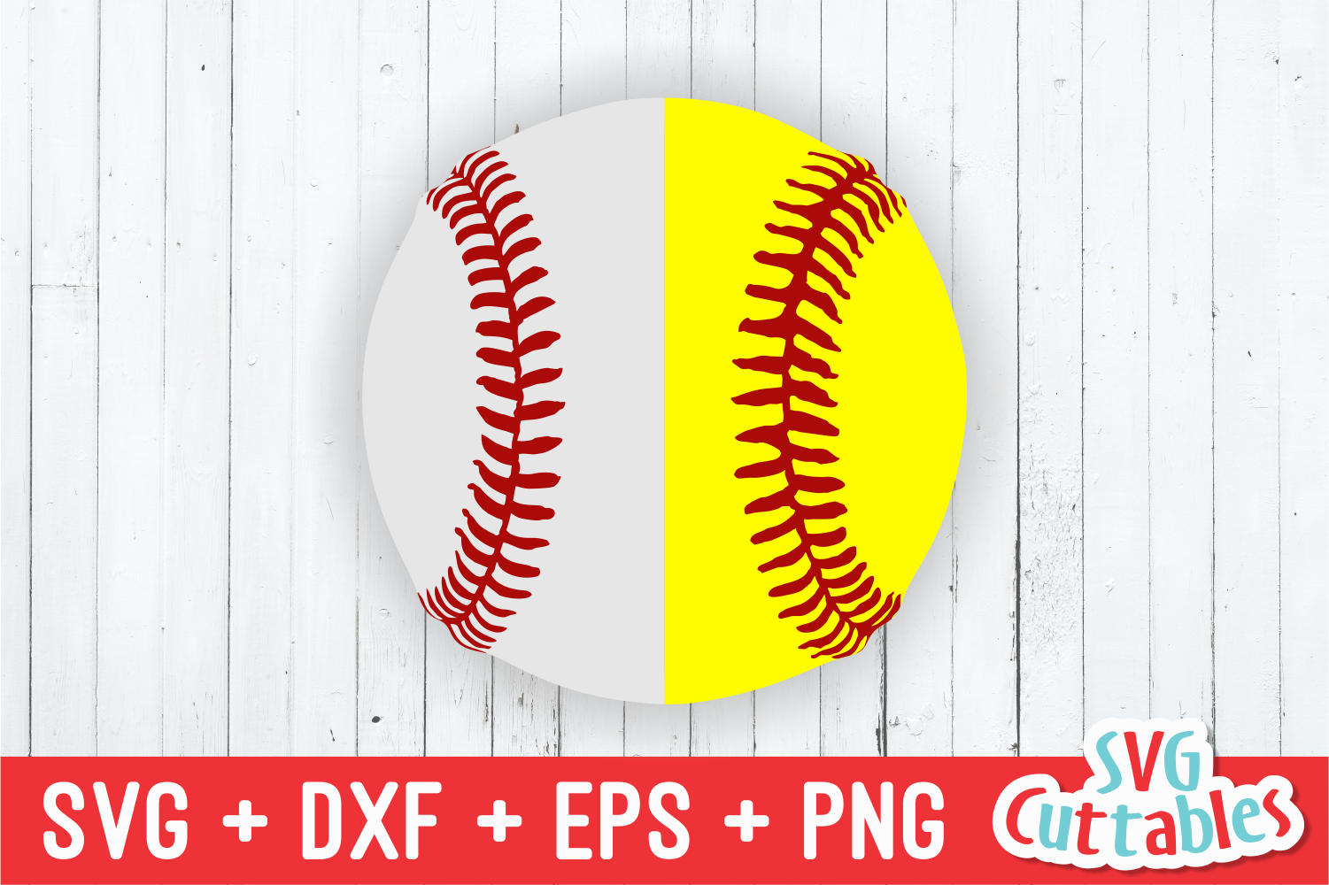 Split Baseball | Softball | SVG Cut File (265154) | Cut Files | Design